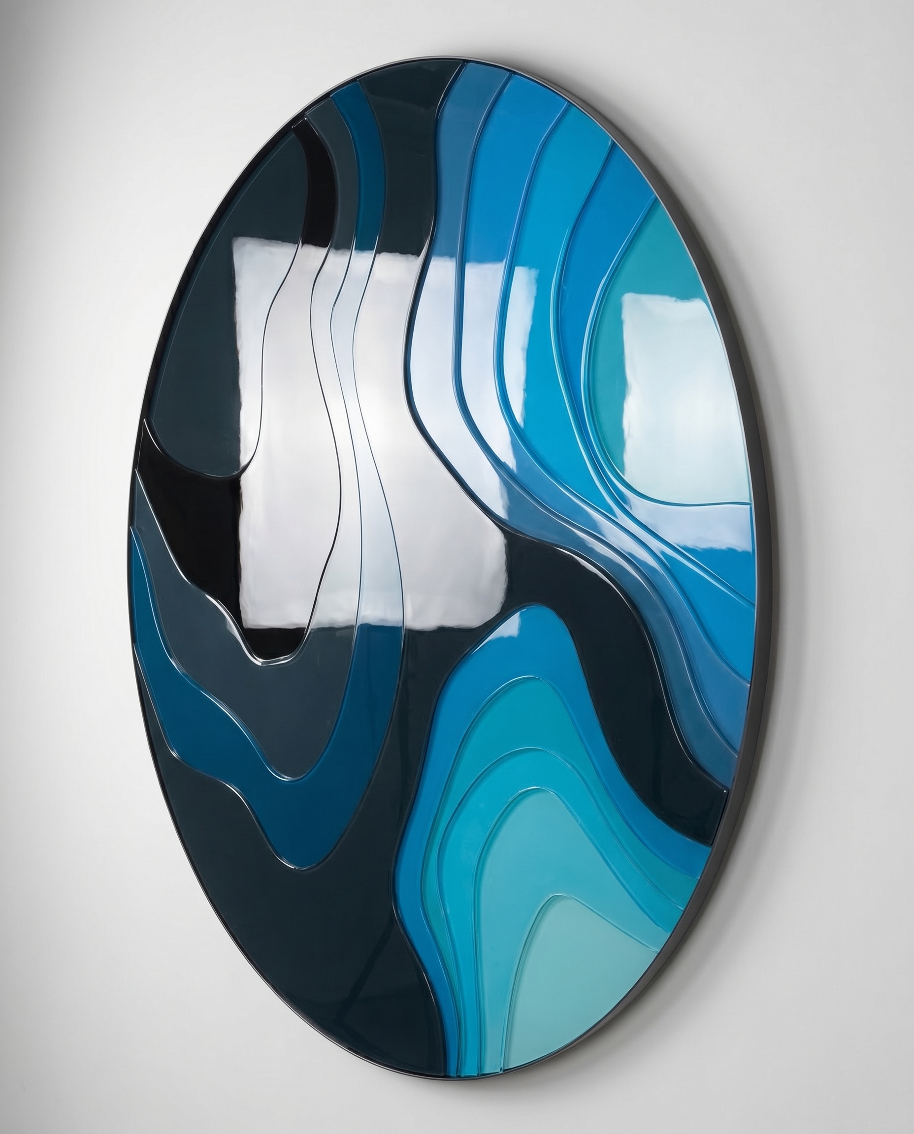 Sapphire Drift Acrylic Luxury Wall Art