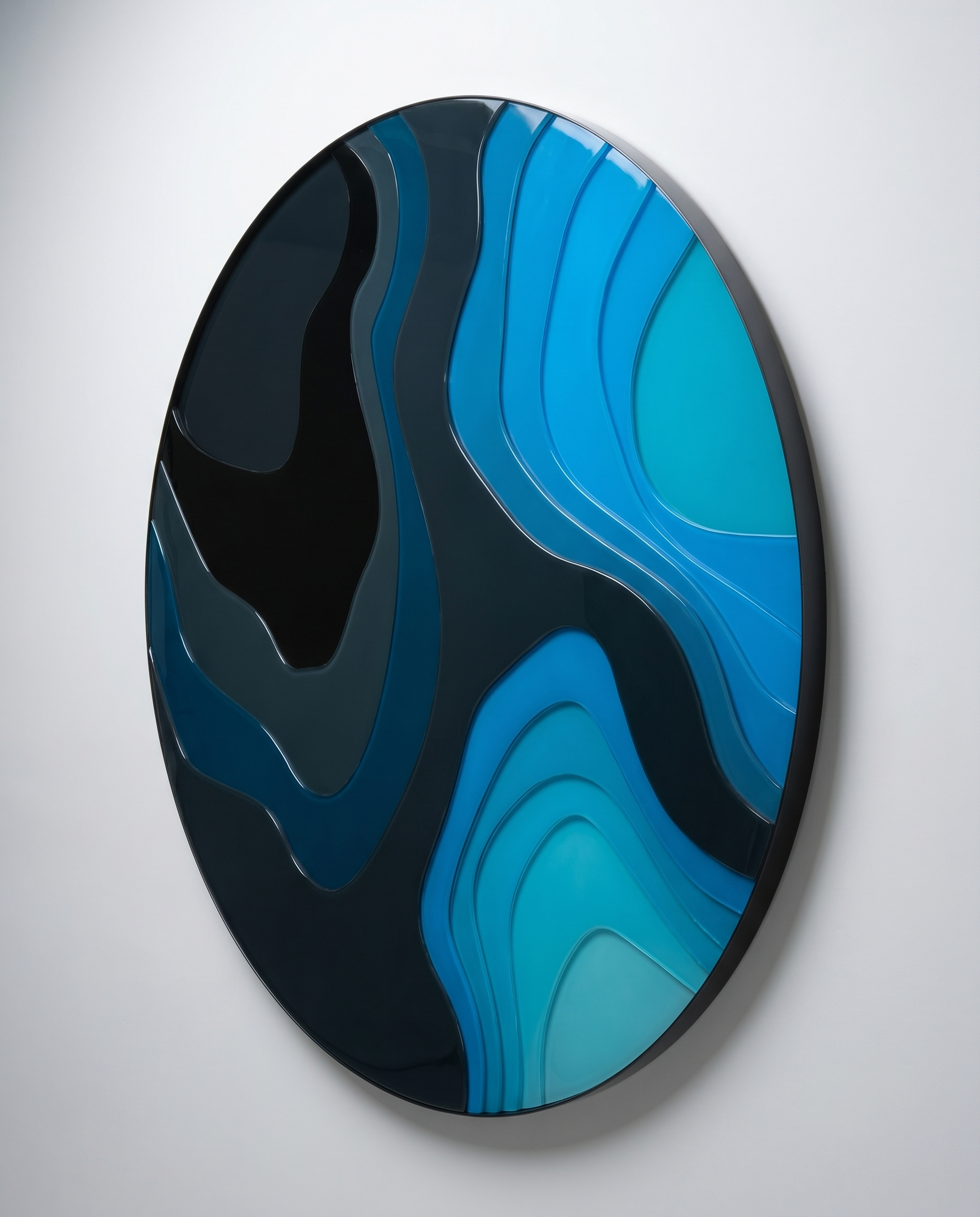 Sapphire Drift Acrylic Luxury Wall Art