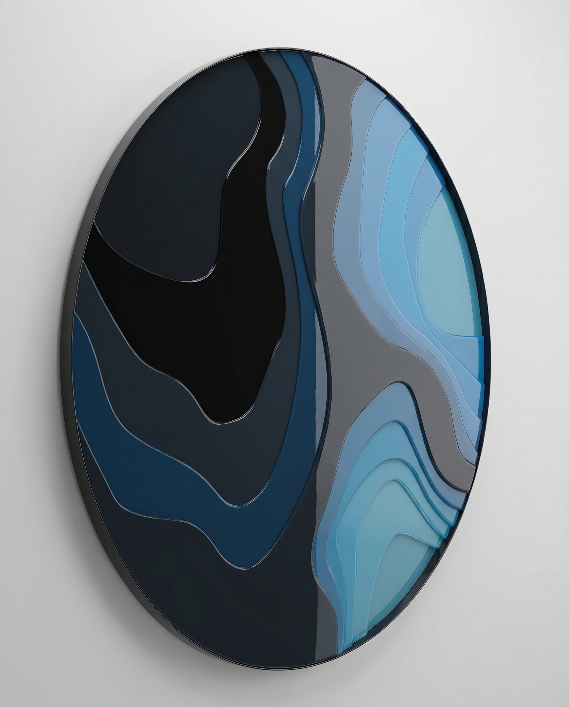 Sapphire Drift Acrylic Luxury Wall Art