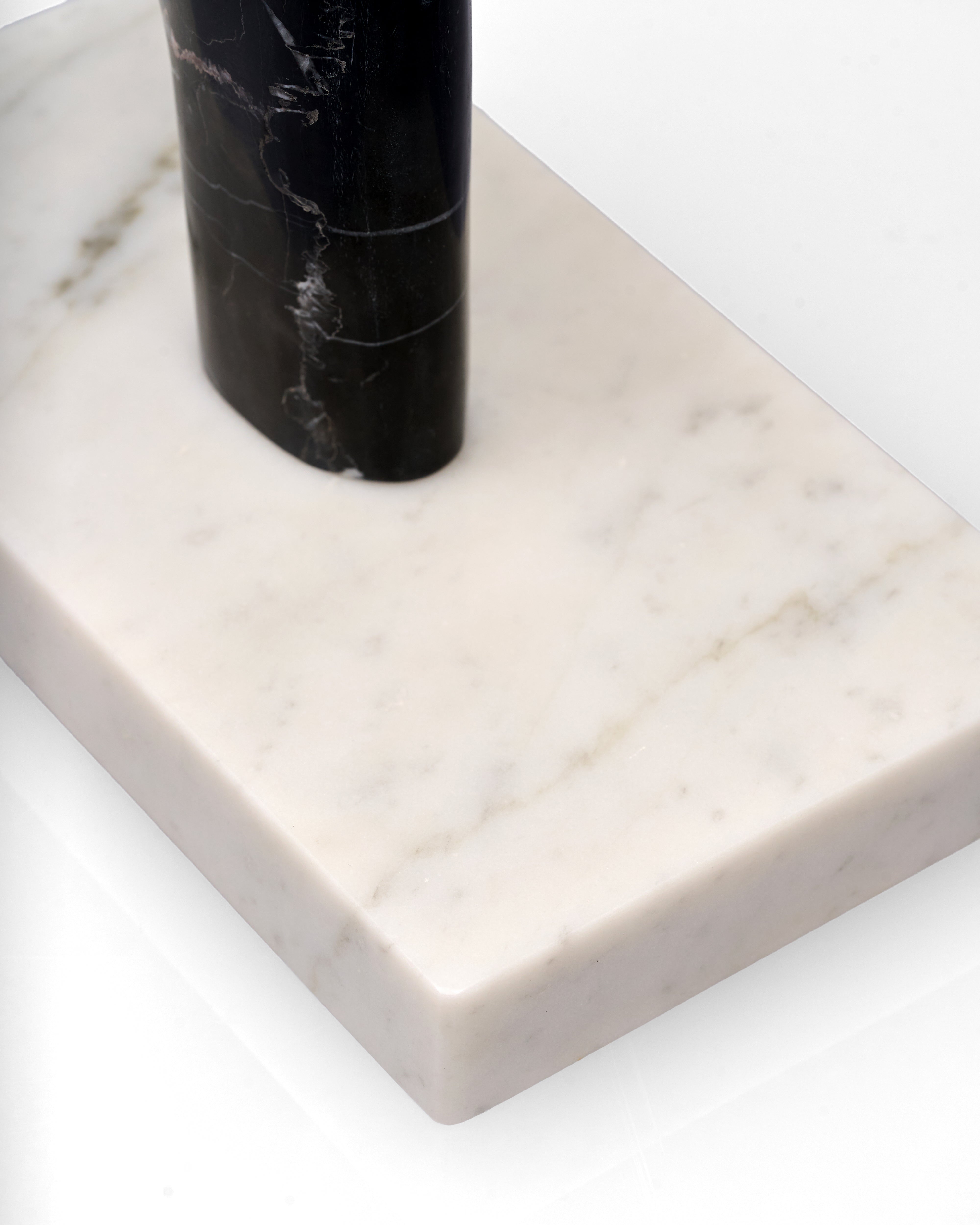 Silent Expression Marble Sculpture Black & White