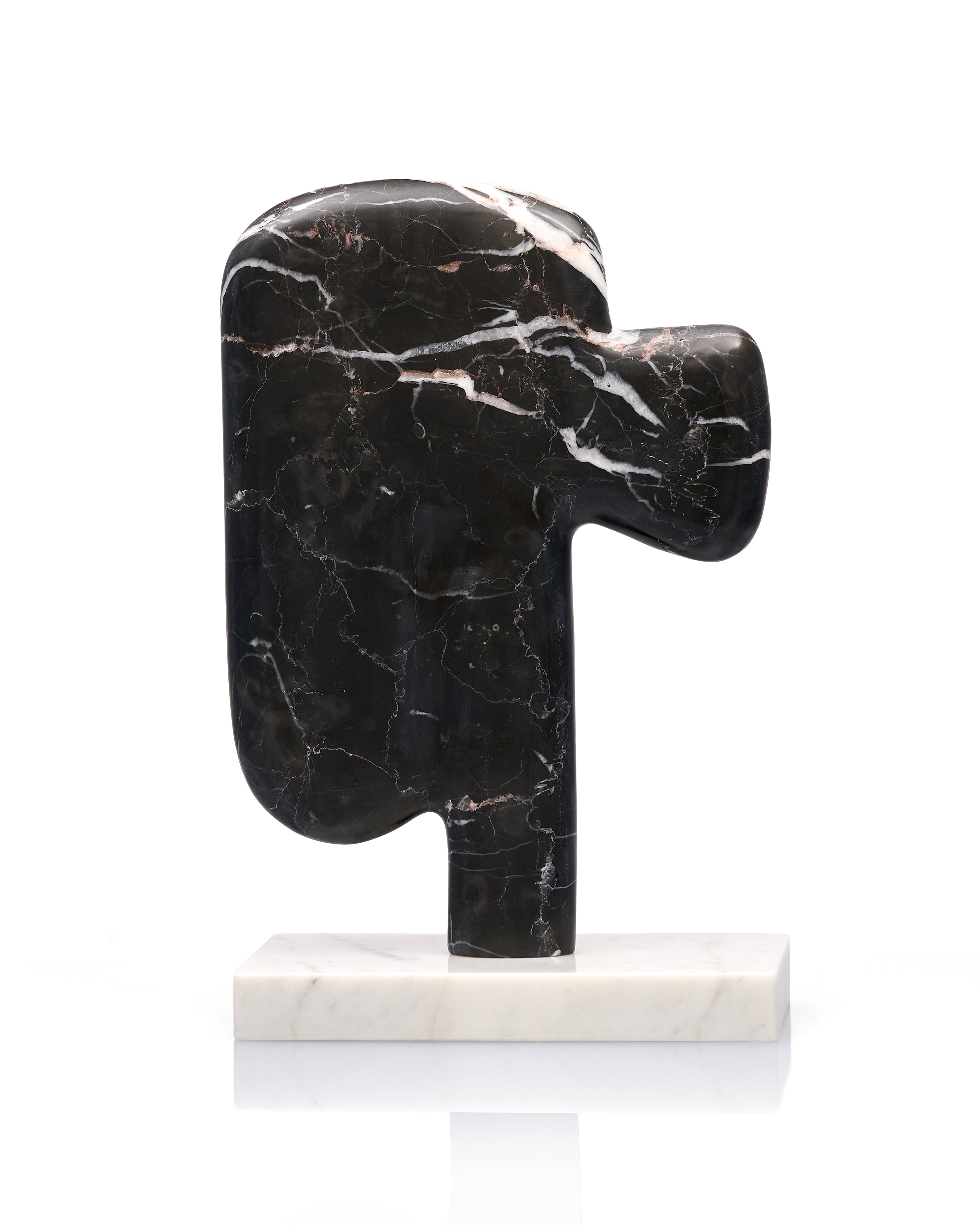 Silent Expression Marble Sculpture Black & White