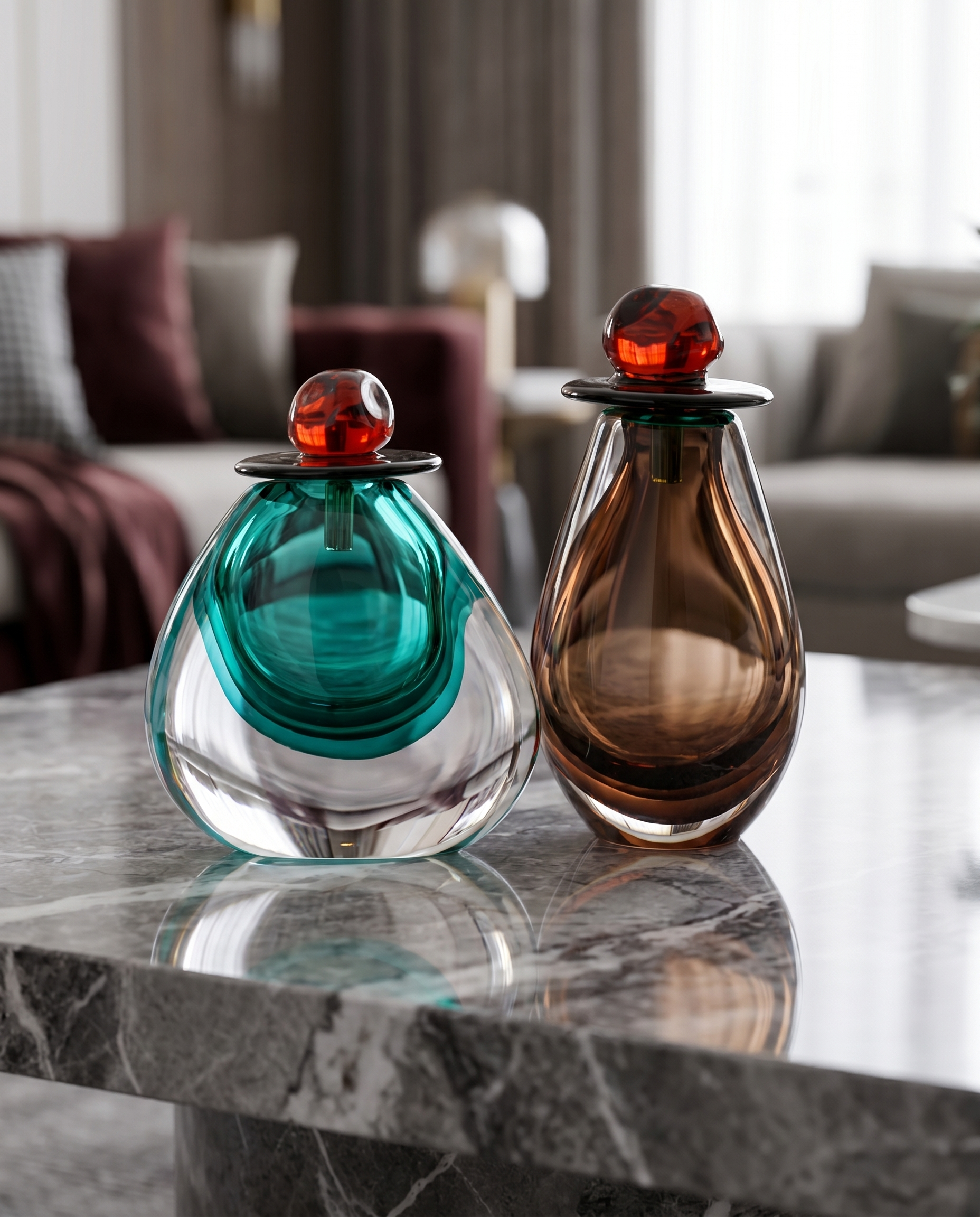 Solenne Crystal Glass Decor Set