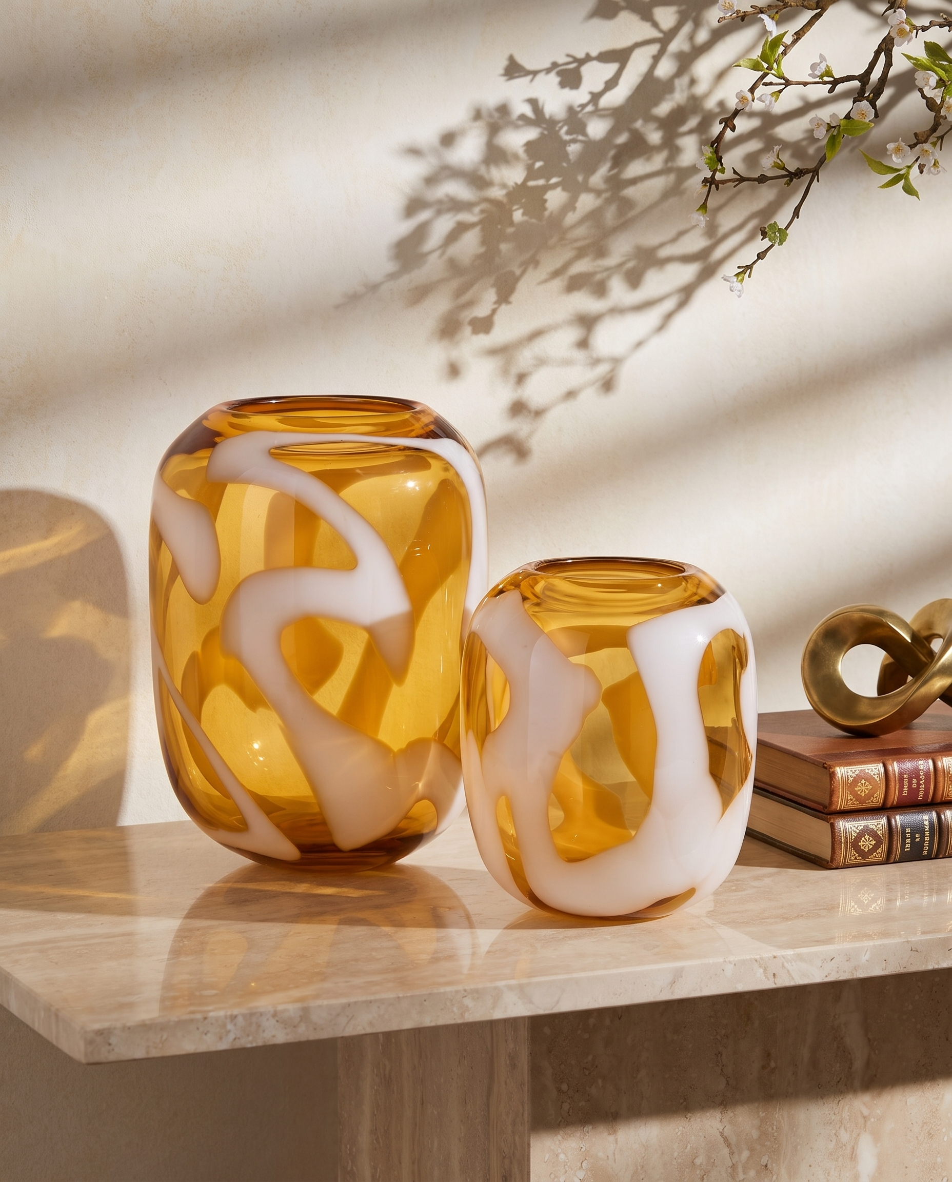 Sora Yellow Dual Vases