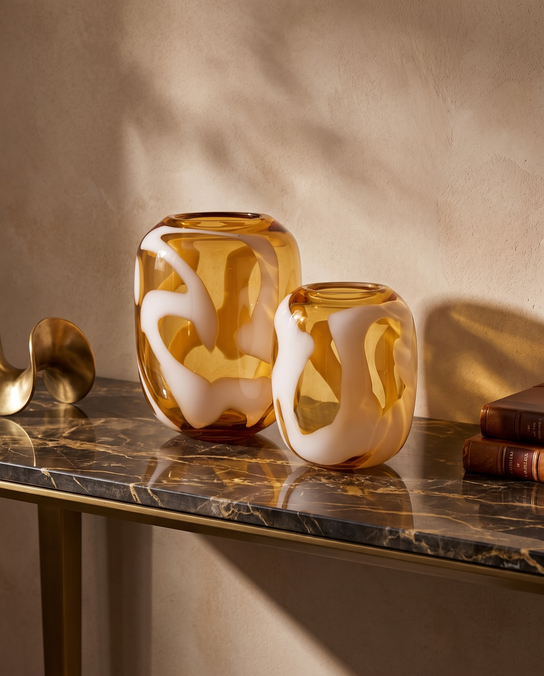 Sora Yellow Dual Vases