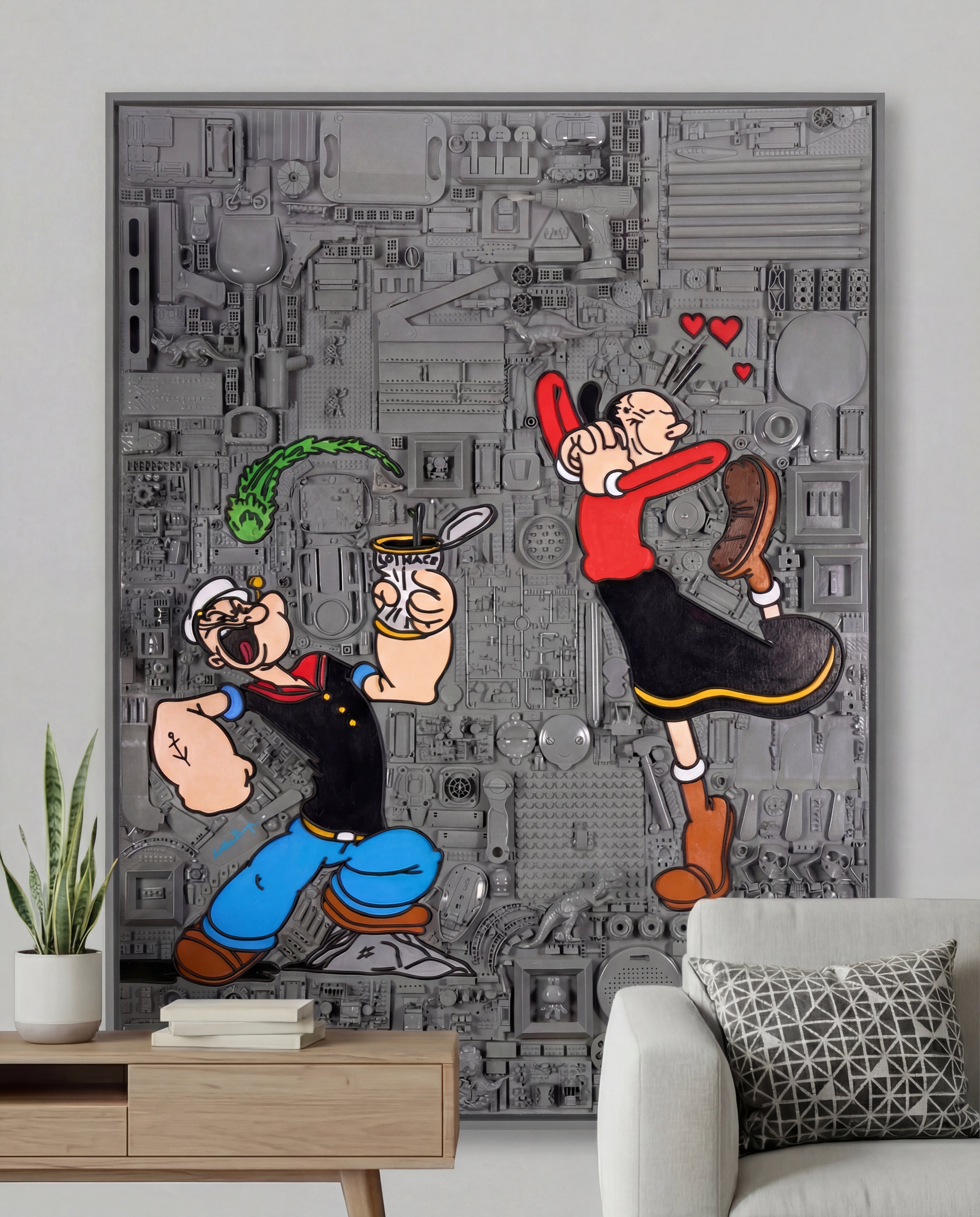 Popeye wall art luxury home decor accent featuring bold pop art design and contemporary artistic expression