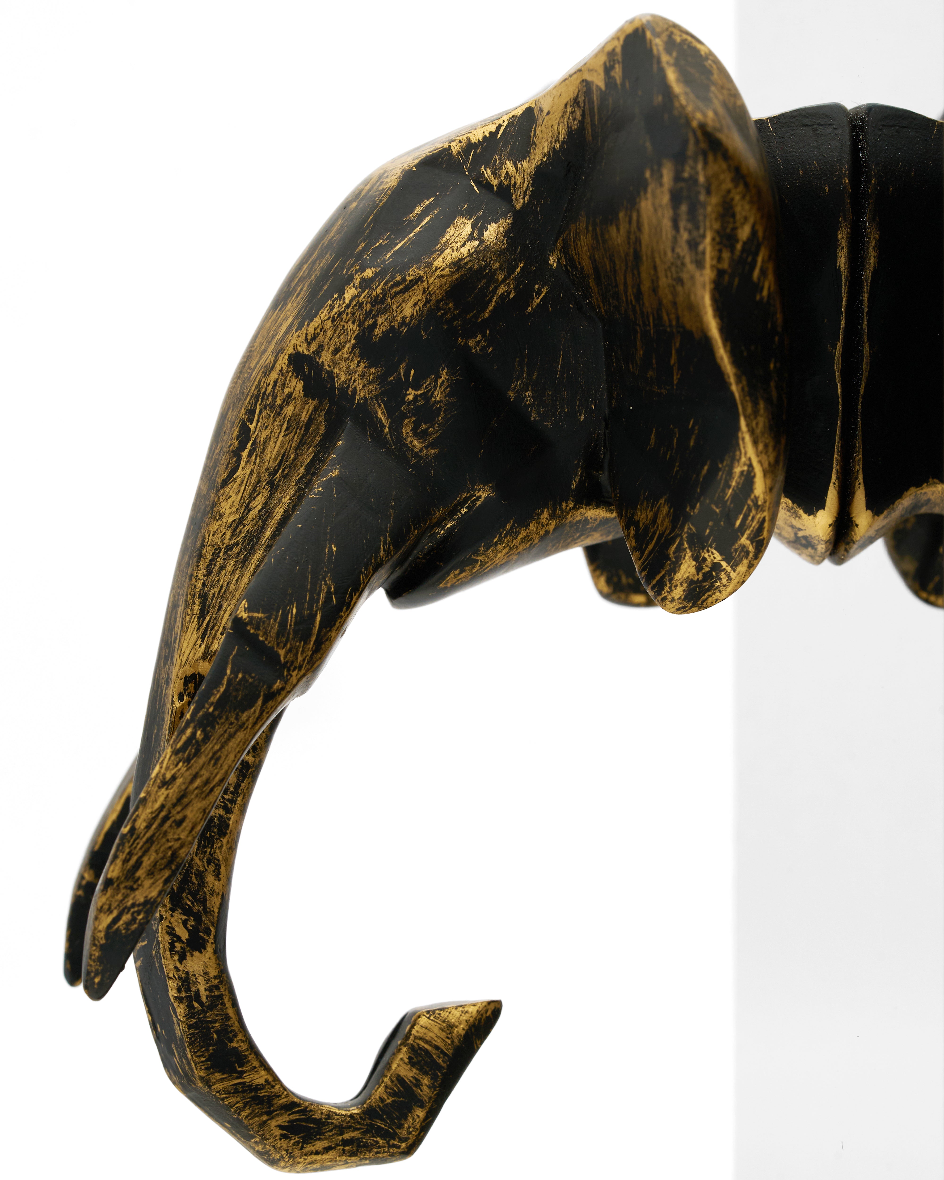 Close-up of symmetrical elephant bookend highlighting sculptural elegance and refined craftsmanship