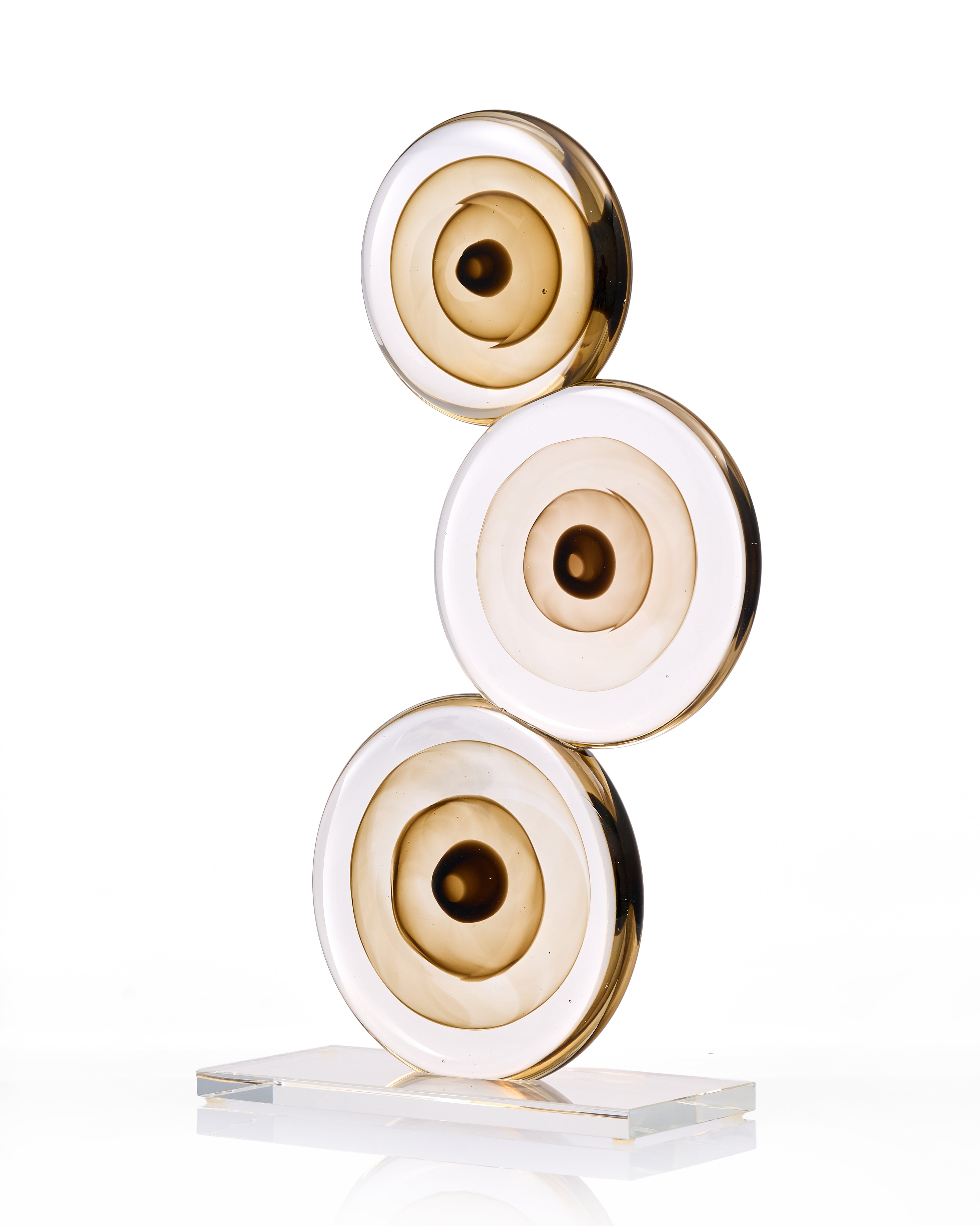 Trinity Orbit Crystal Glass Decor