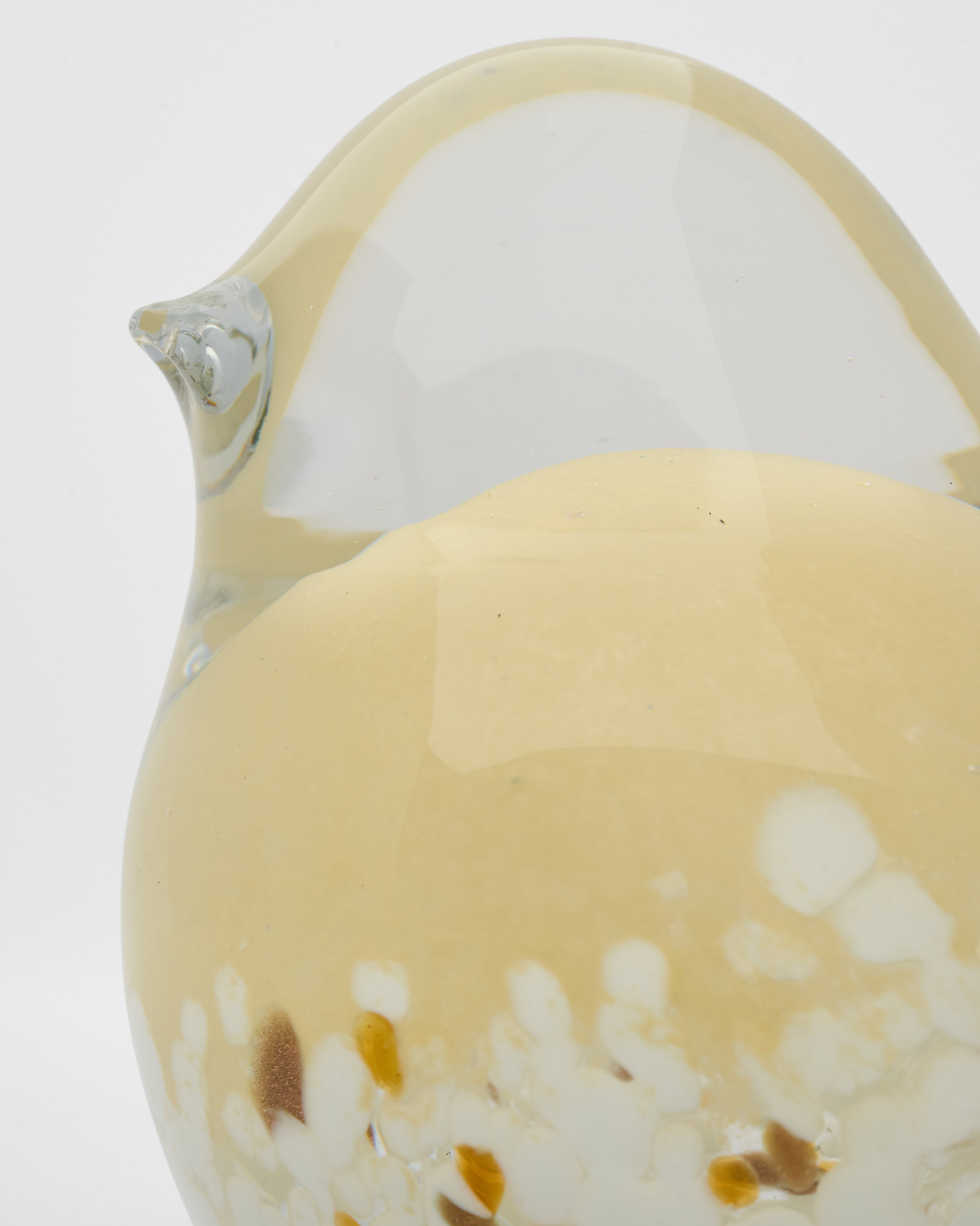 Close-up of triplets birds decor detailing premium glass and resin textures with fine craftsmanship