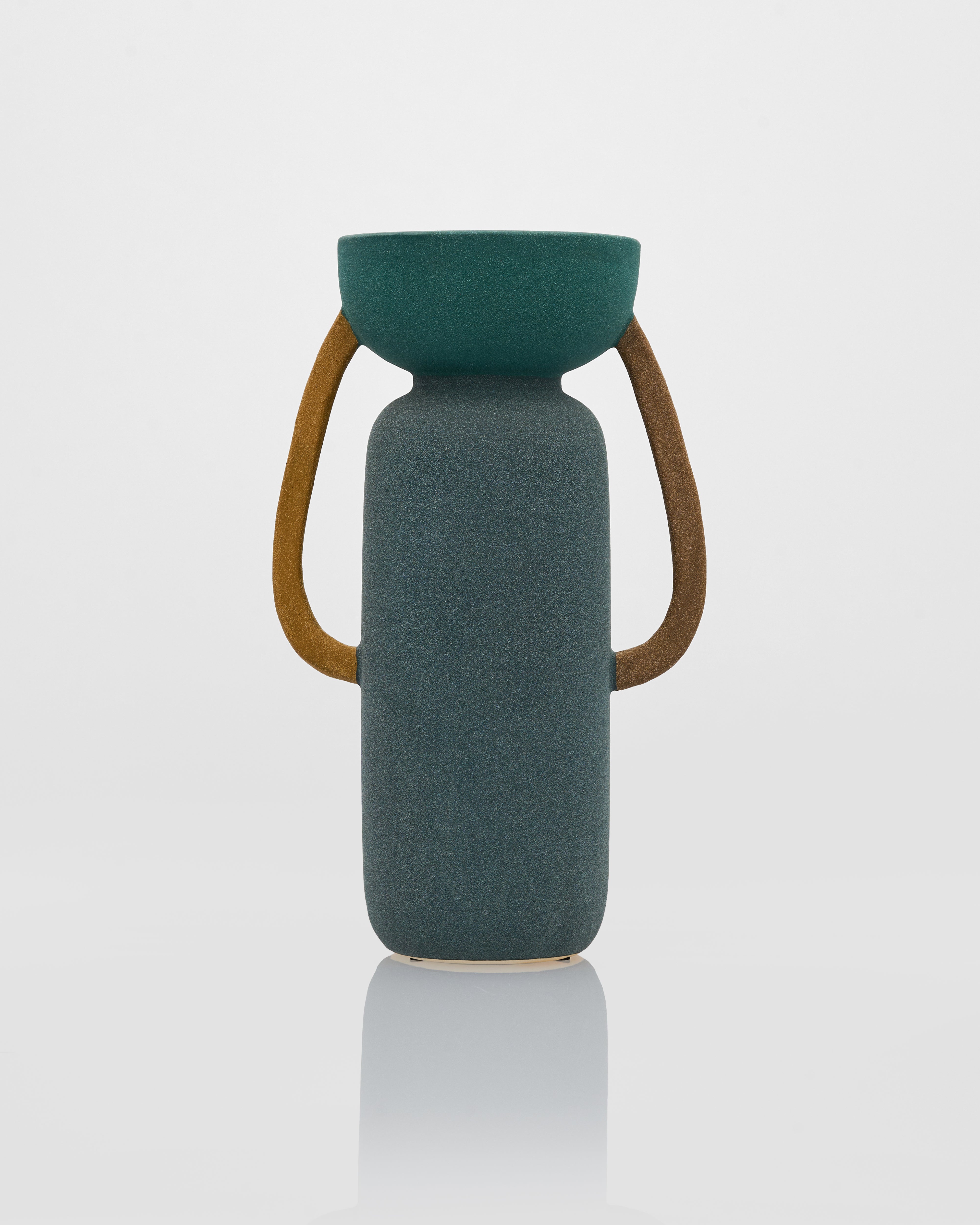 Tumbler form ceramic decor luxury home accent with sleek cylindrical design and premium ceramic finish