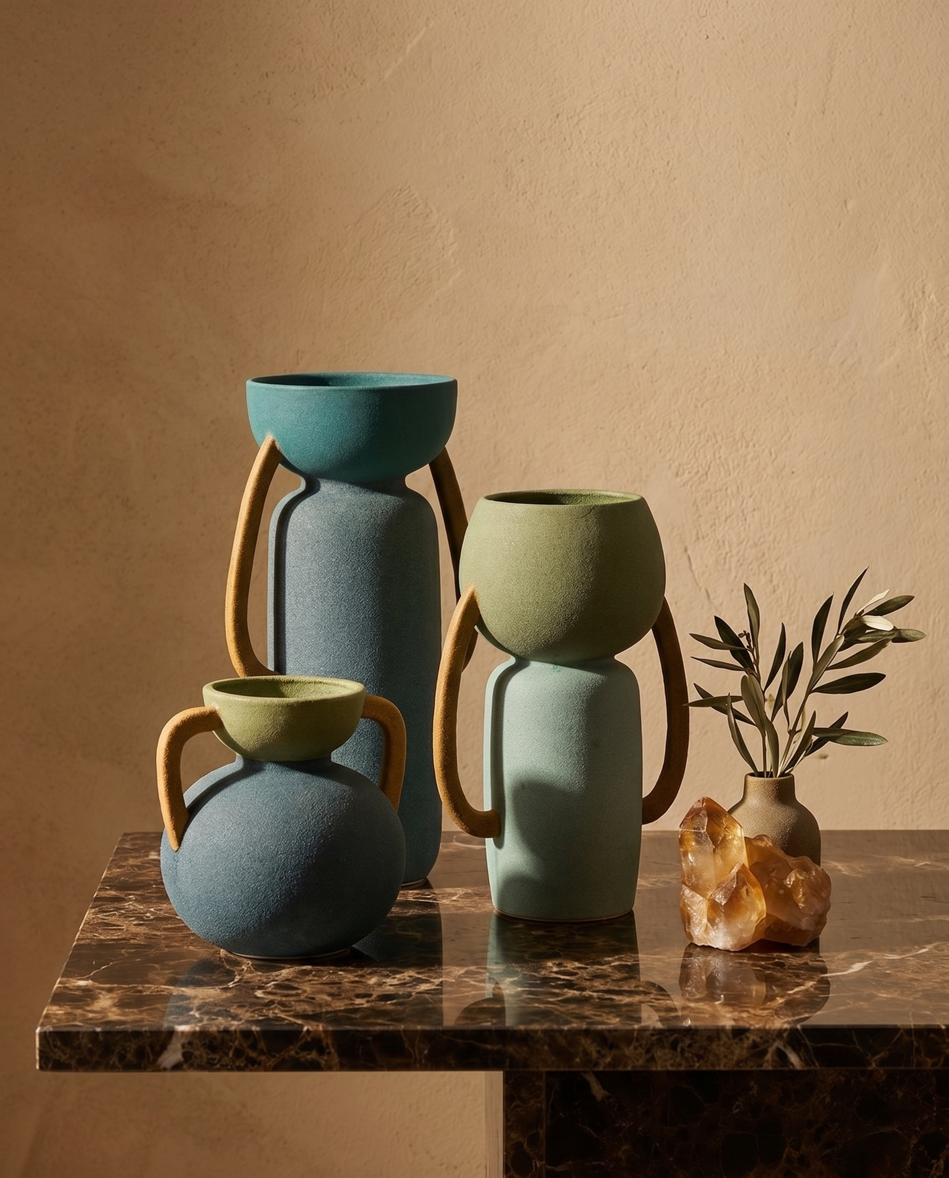 Tumbler Form Ceramic Decor Set