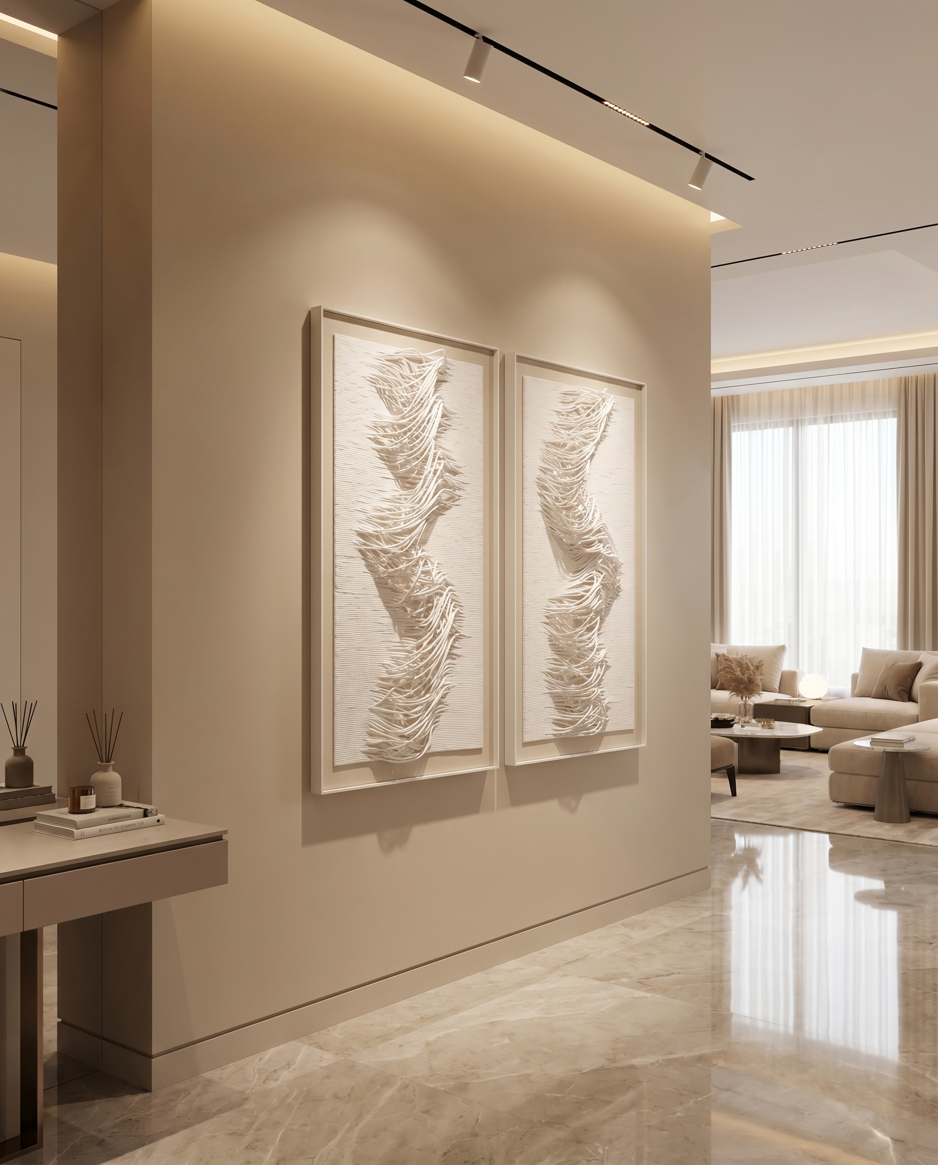 Cascading Harmony - Modern Luxury Wallart