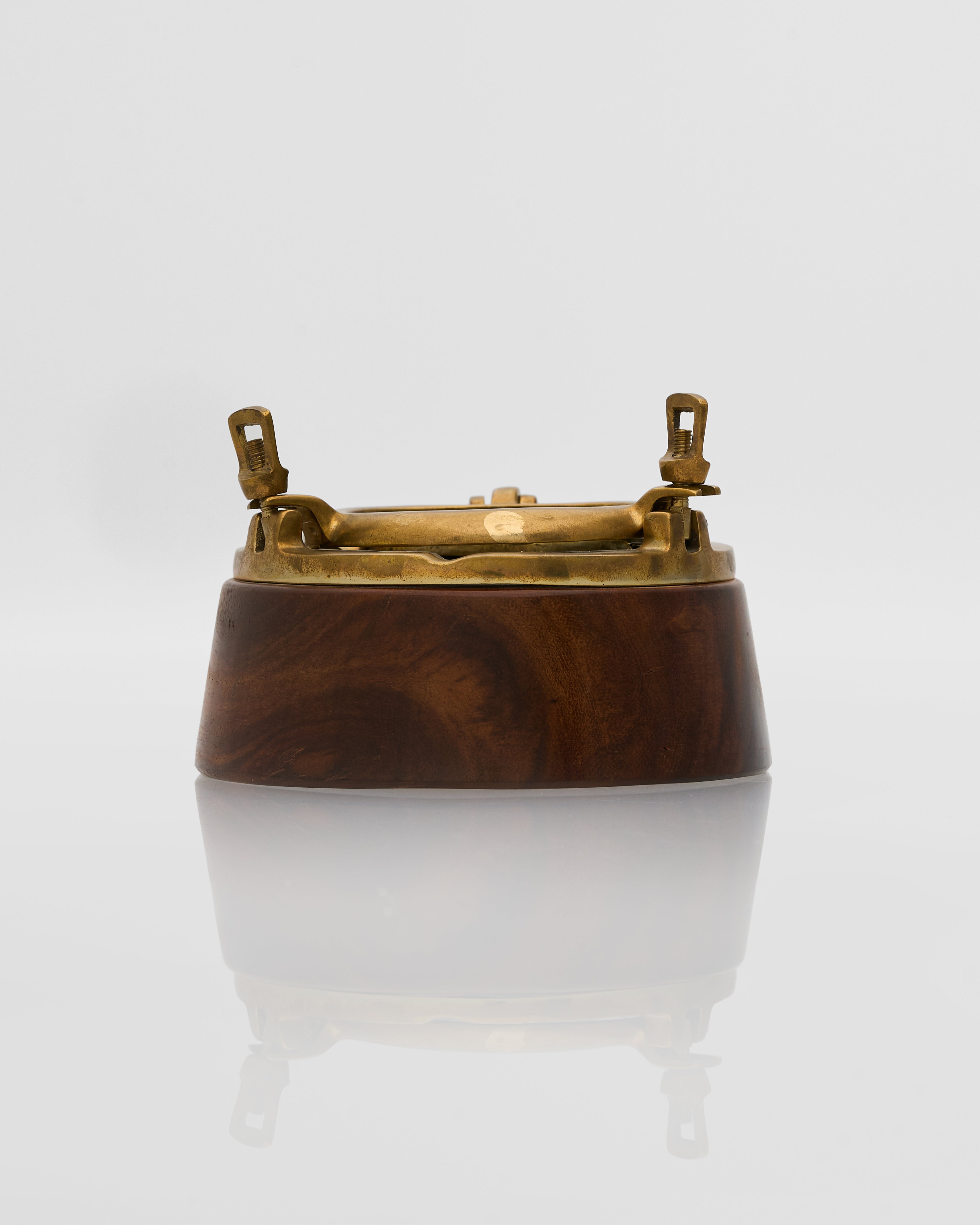 Vintage ashtray unique piece angled view showcasing artisanal craftsmanship and classic aesthetic