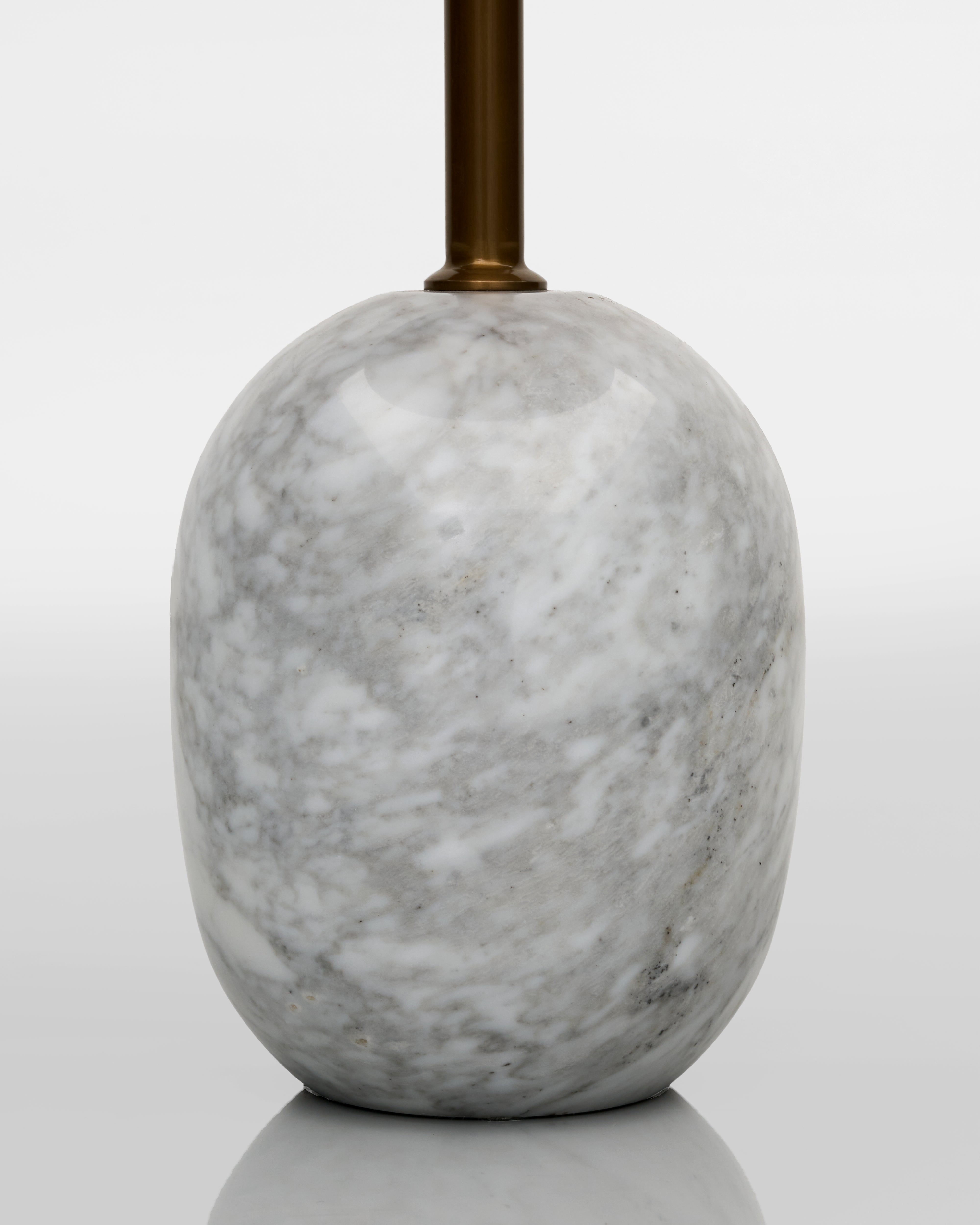 Close-up of marble top on Zen designer side table showing fine texture and luxury stone finish