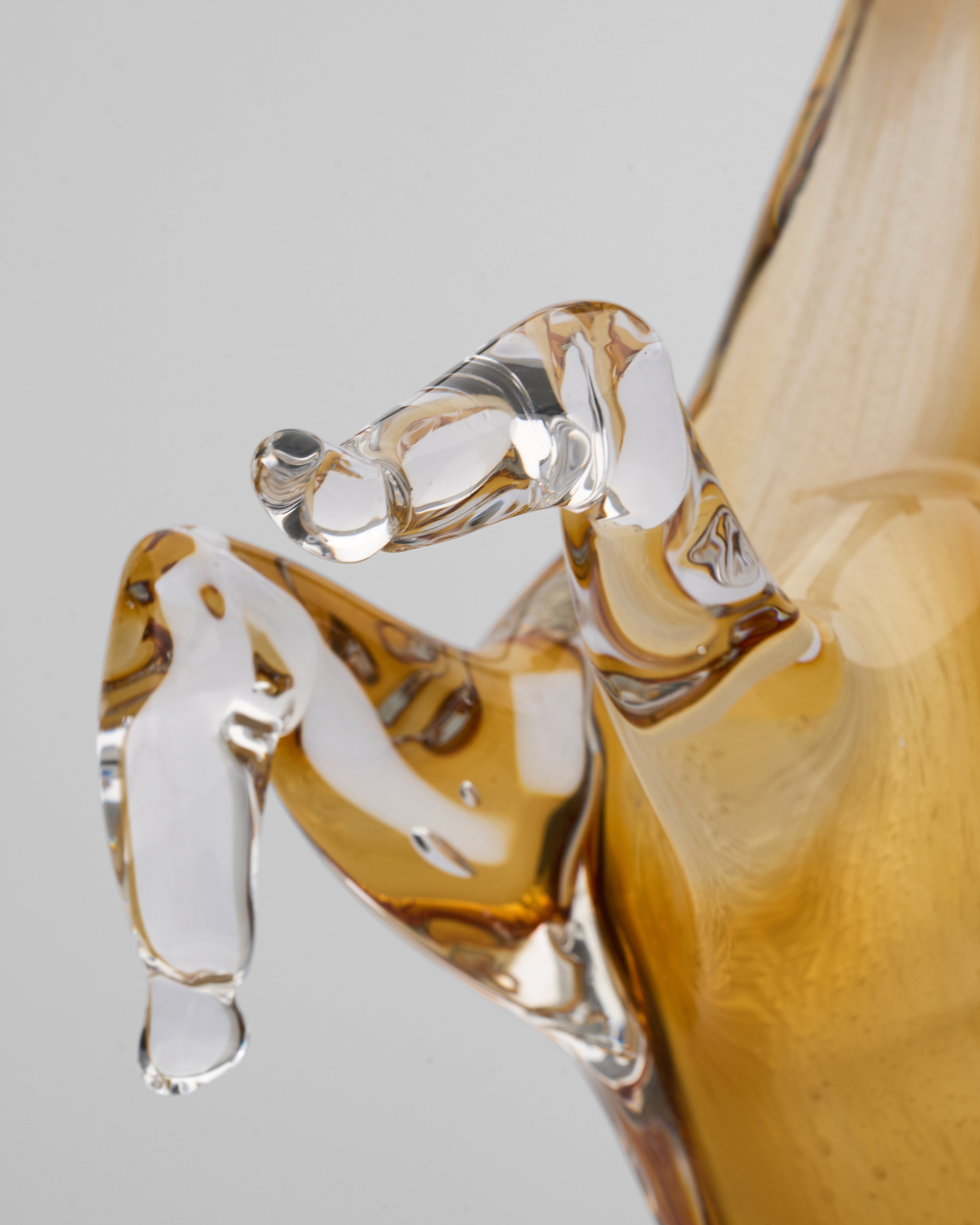Close-up of Zephra Golden Horse Decor revealing premium golden texture and meticulous craftsmanship