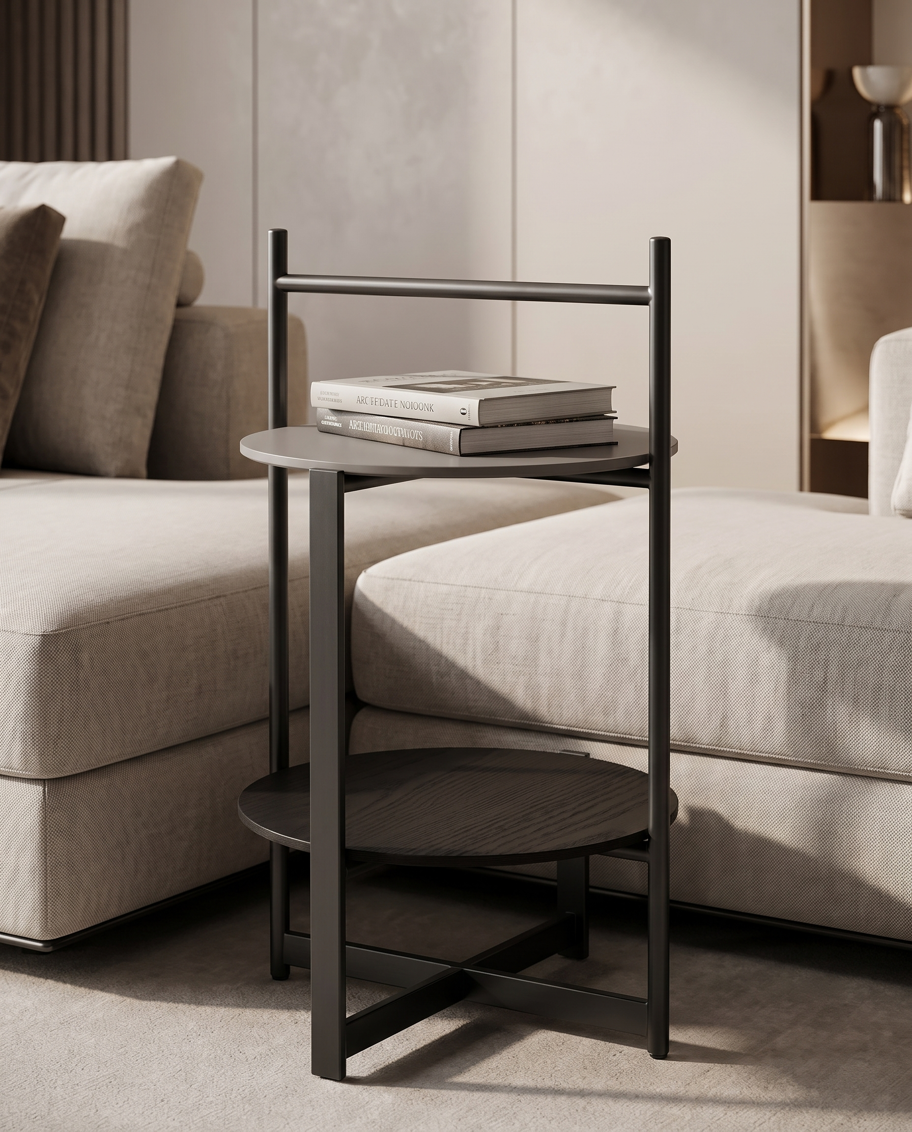 Zio Layer Side Table - Neutral Greige