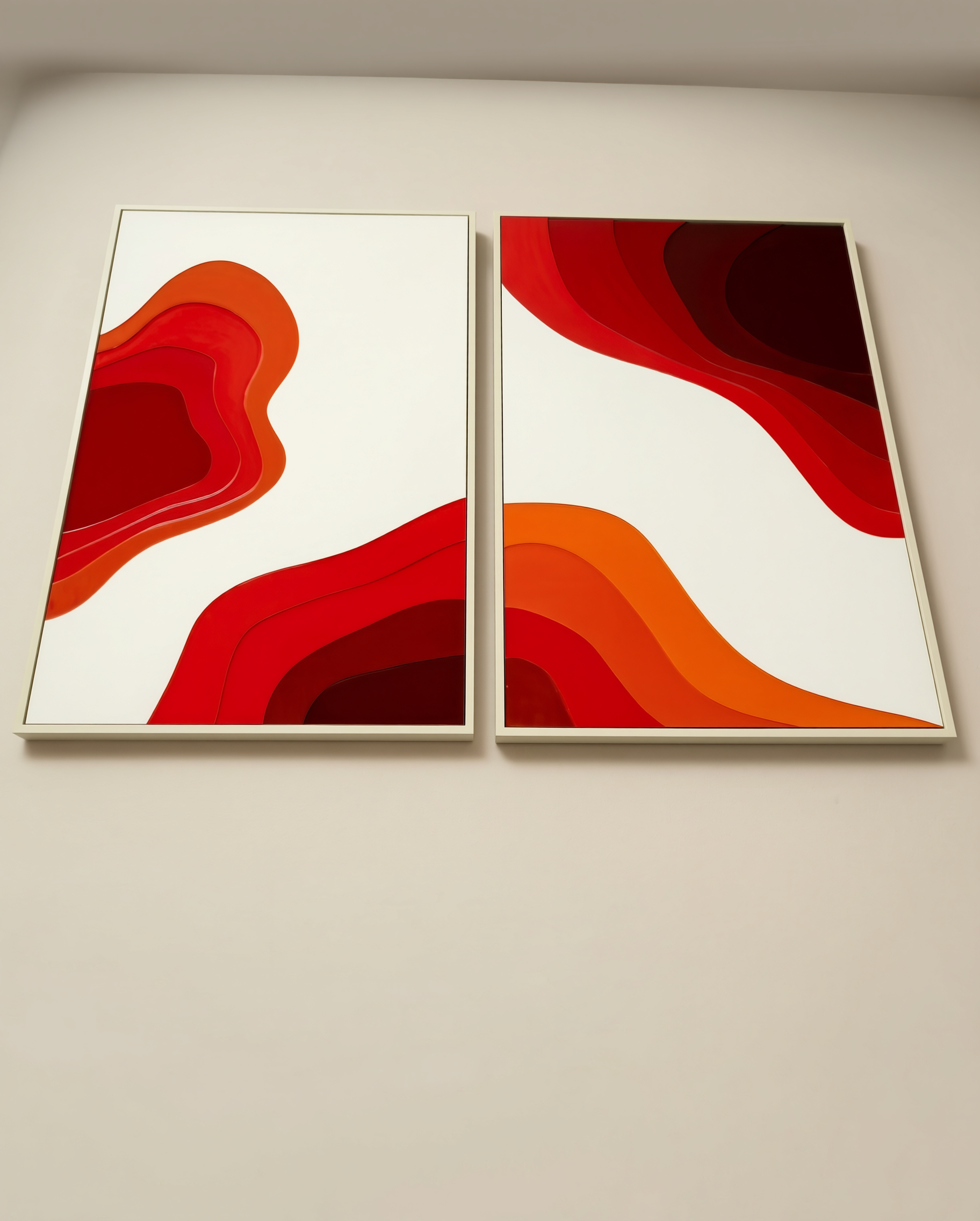 Crimson Currents - Abstract Acrylic Wall Art