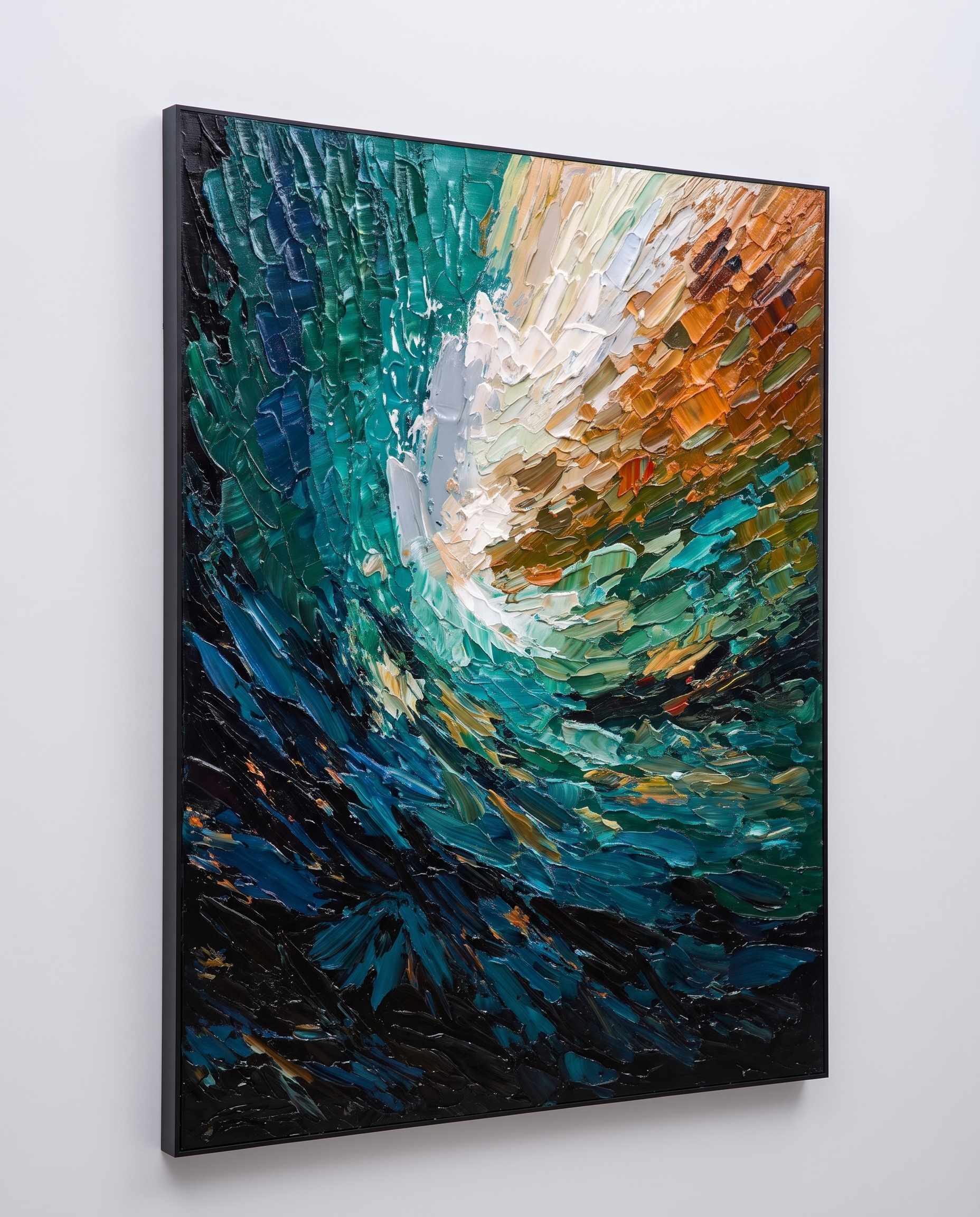 Abyssal Wake Impasto Abstract Wallart