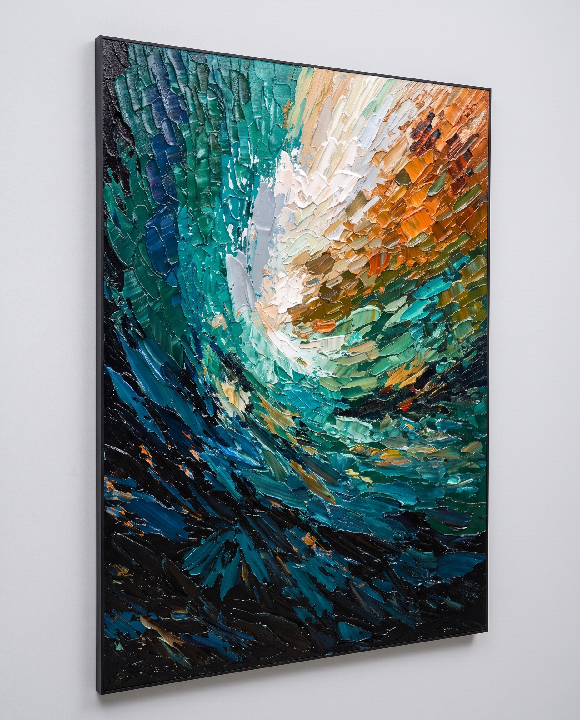 Abyssal Wake Impasto Abstract Wallart