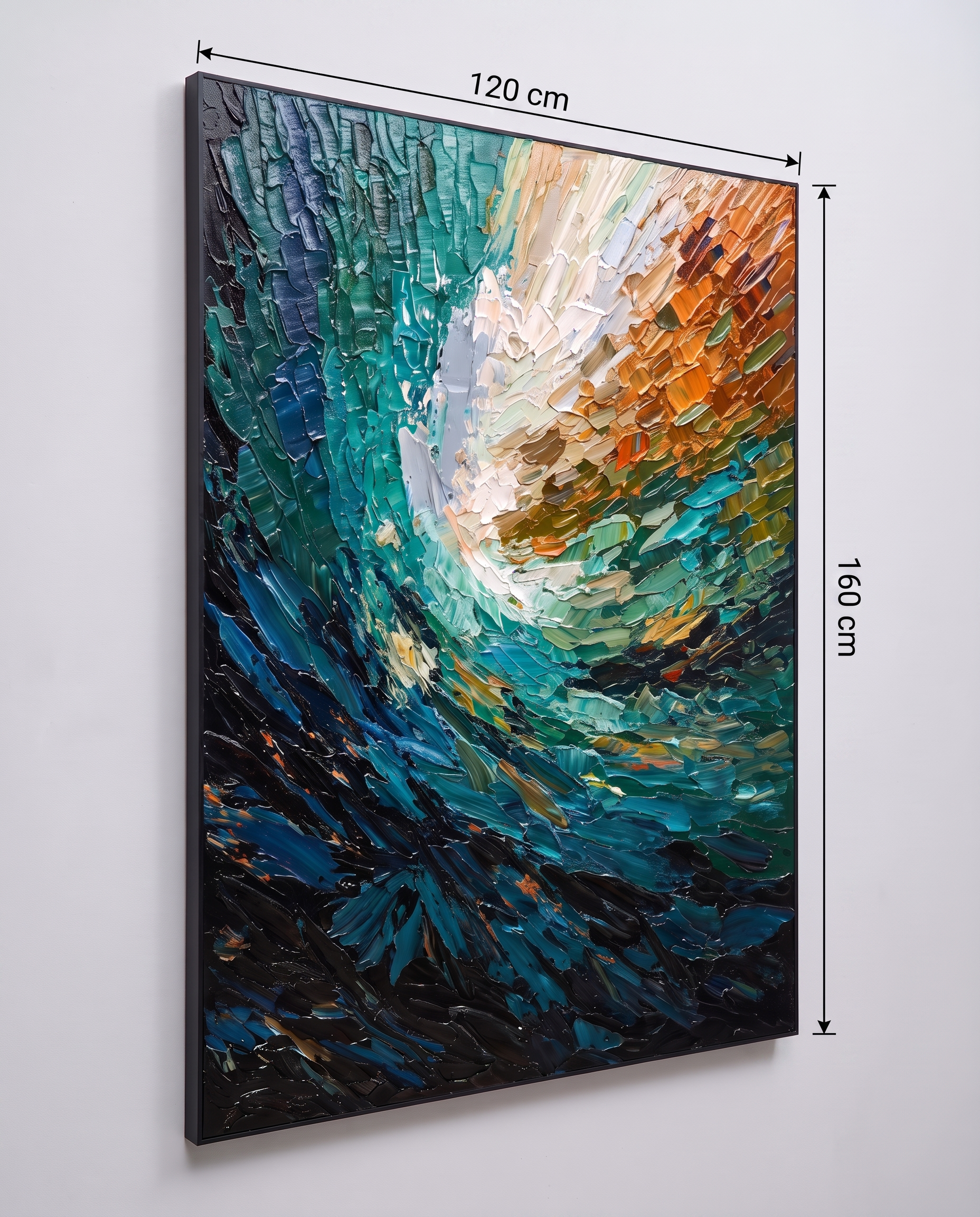 Abyssal Wake Impasto Abstract Wallart