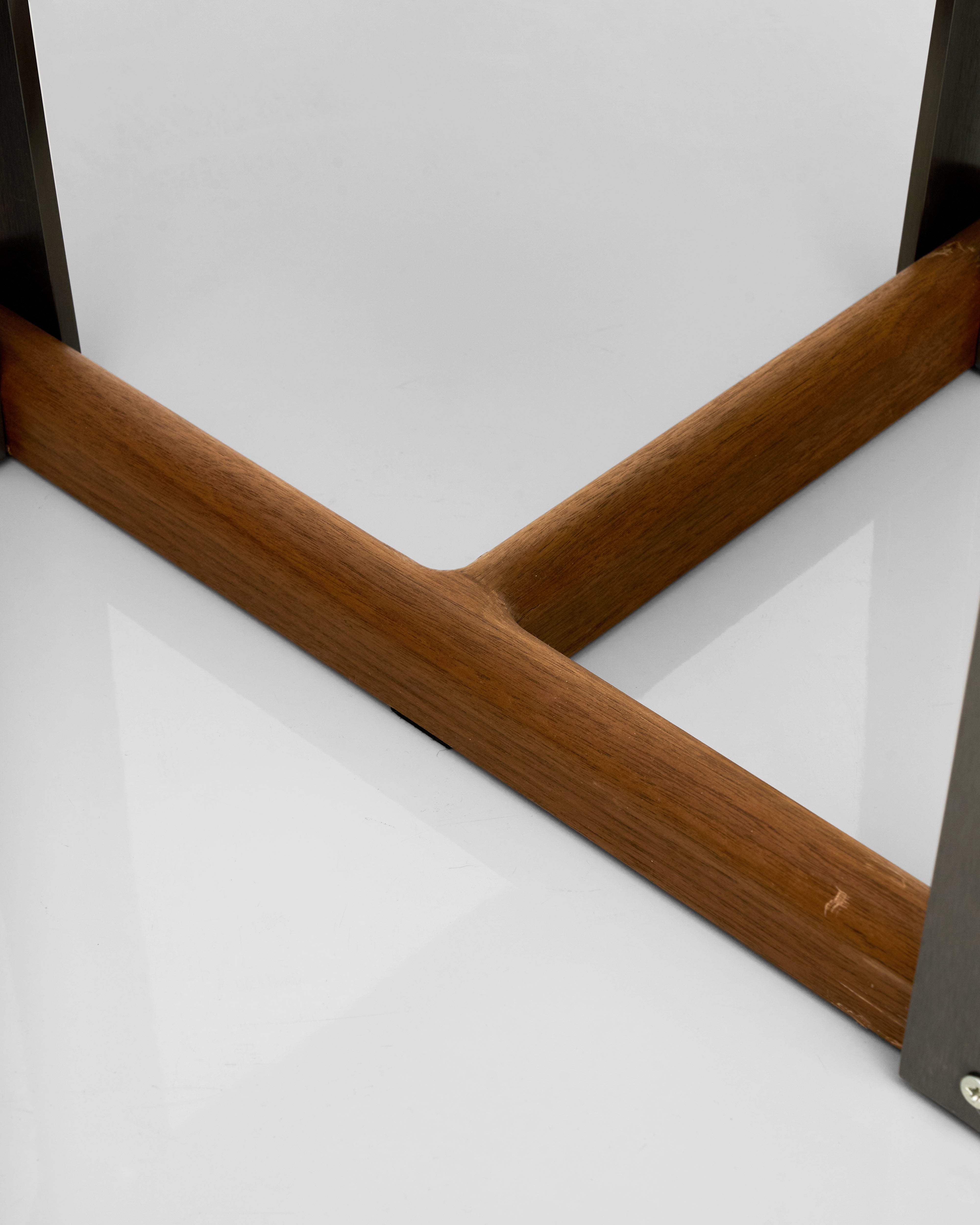 Close-up of a wooden frame corner on a white background