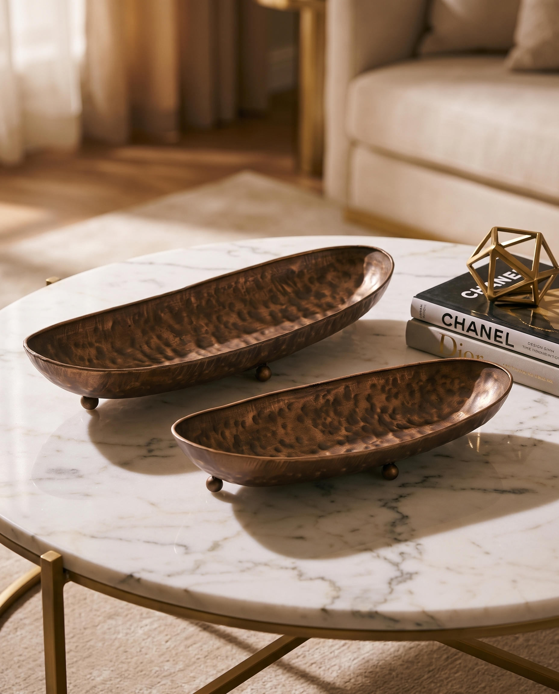 Aureate Nesting Antique Trays Set