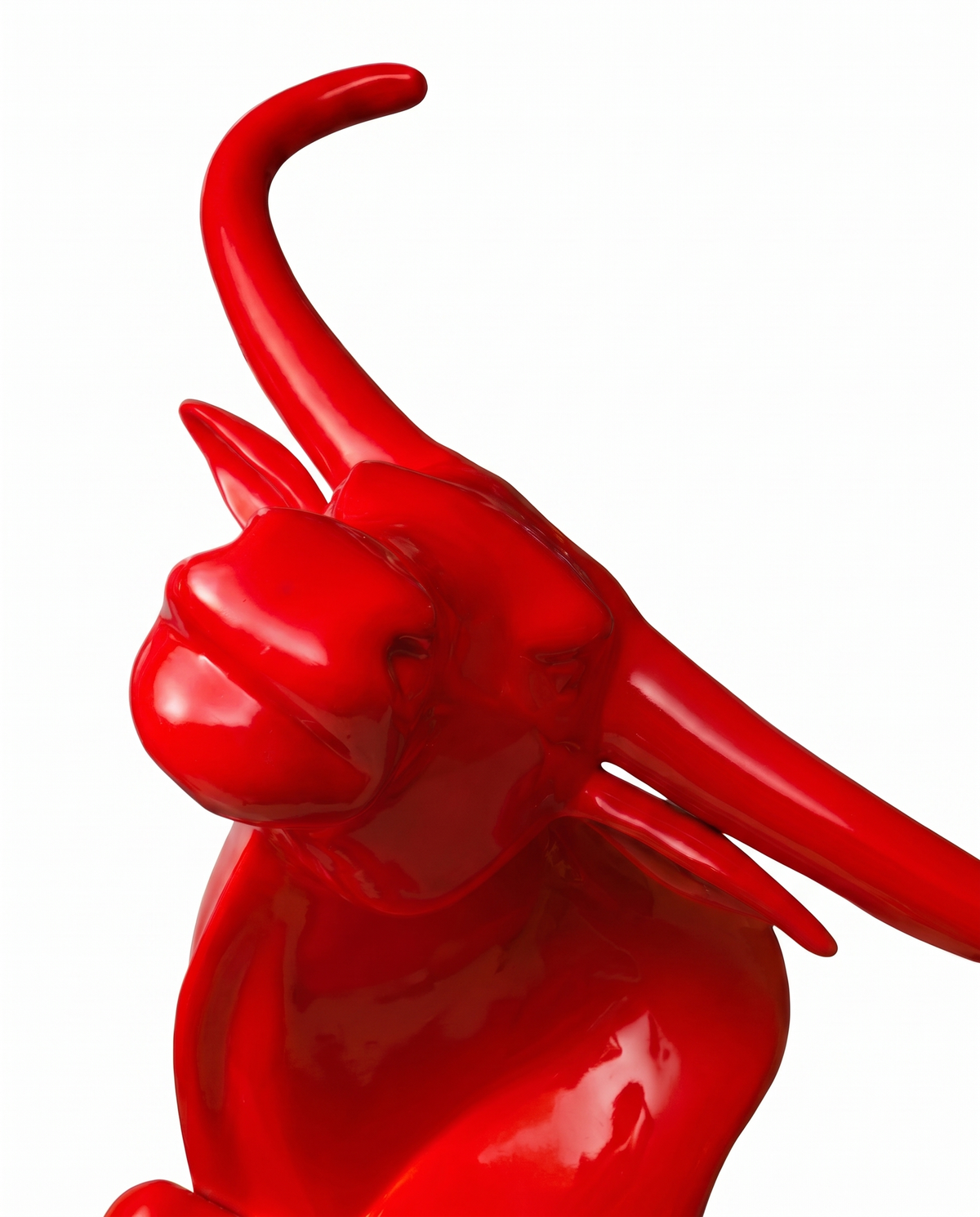 Aurelian Bull Large Sculpture - Red