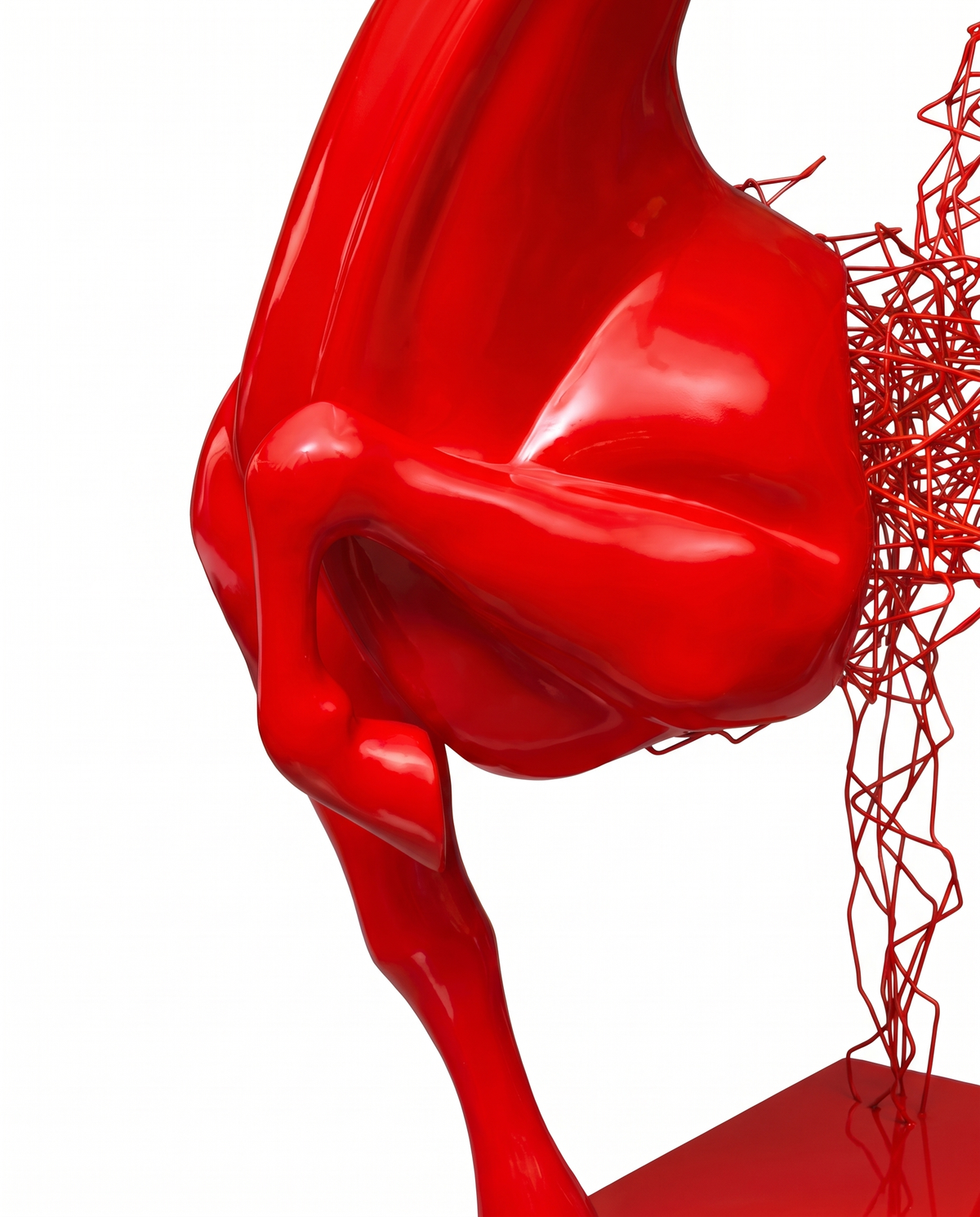 Aurelian Bull Large Sculpture - Red