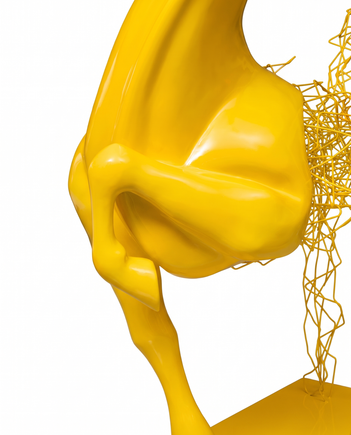 Aurelian Bull Large Sculpture - Yellow