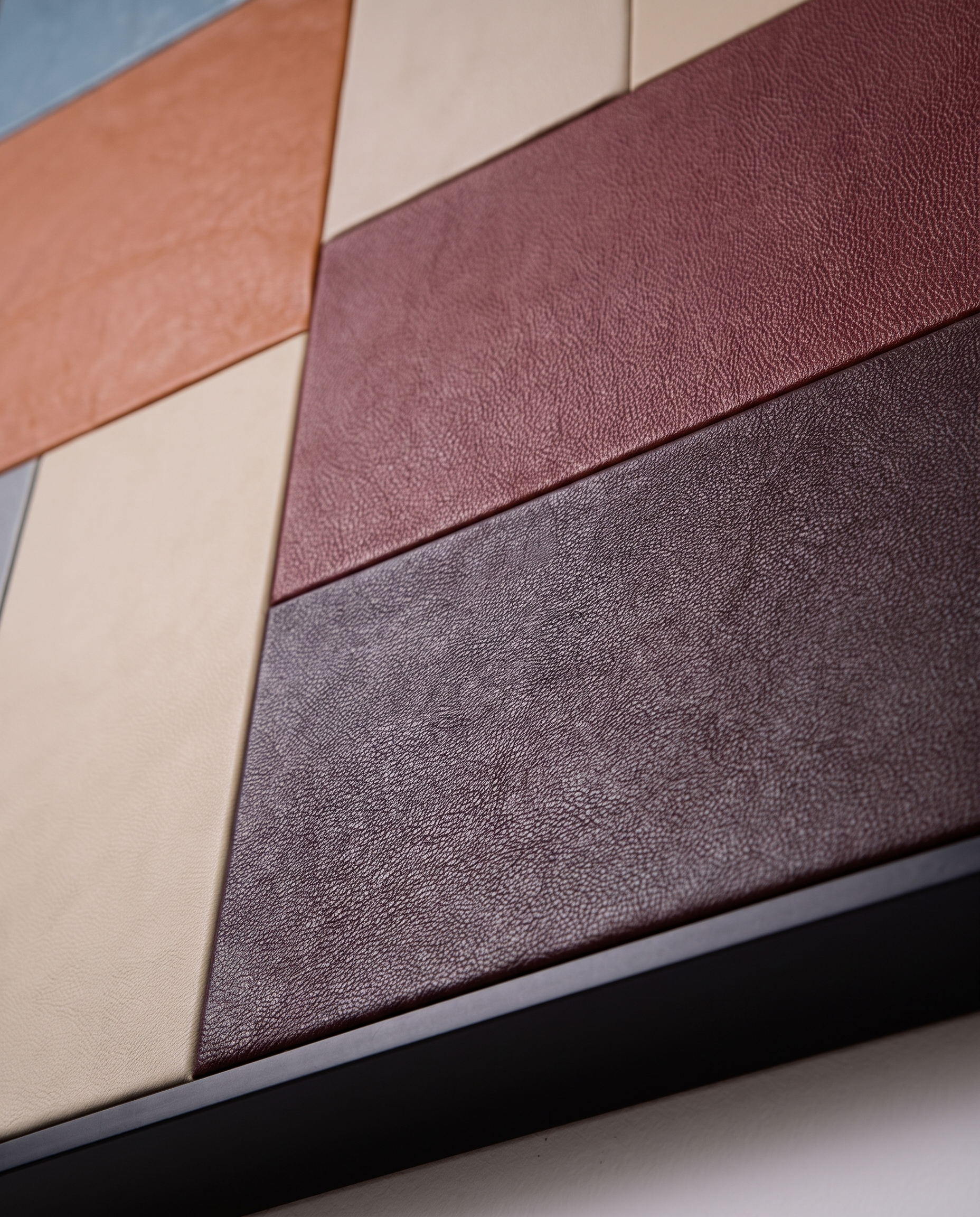 Autumn Grid - Modern Luxury Leather Wallart