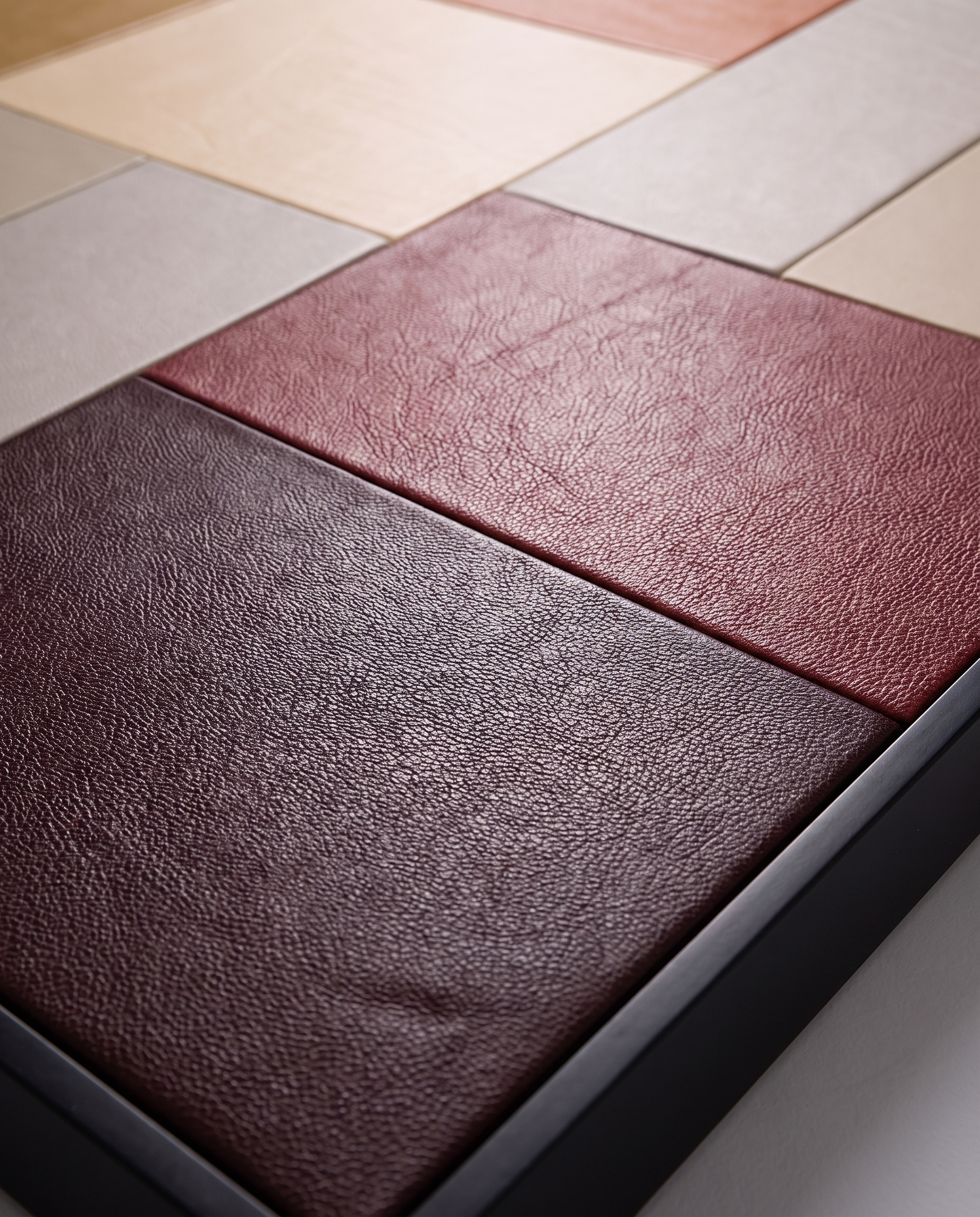 Autumn Grid - Modern Luxury Leather Wallart