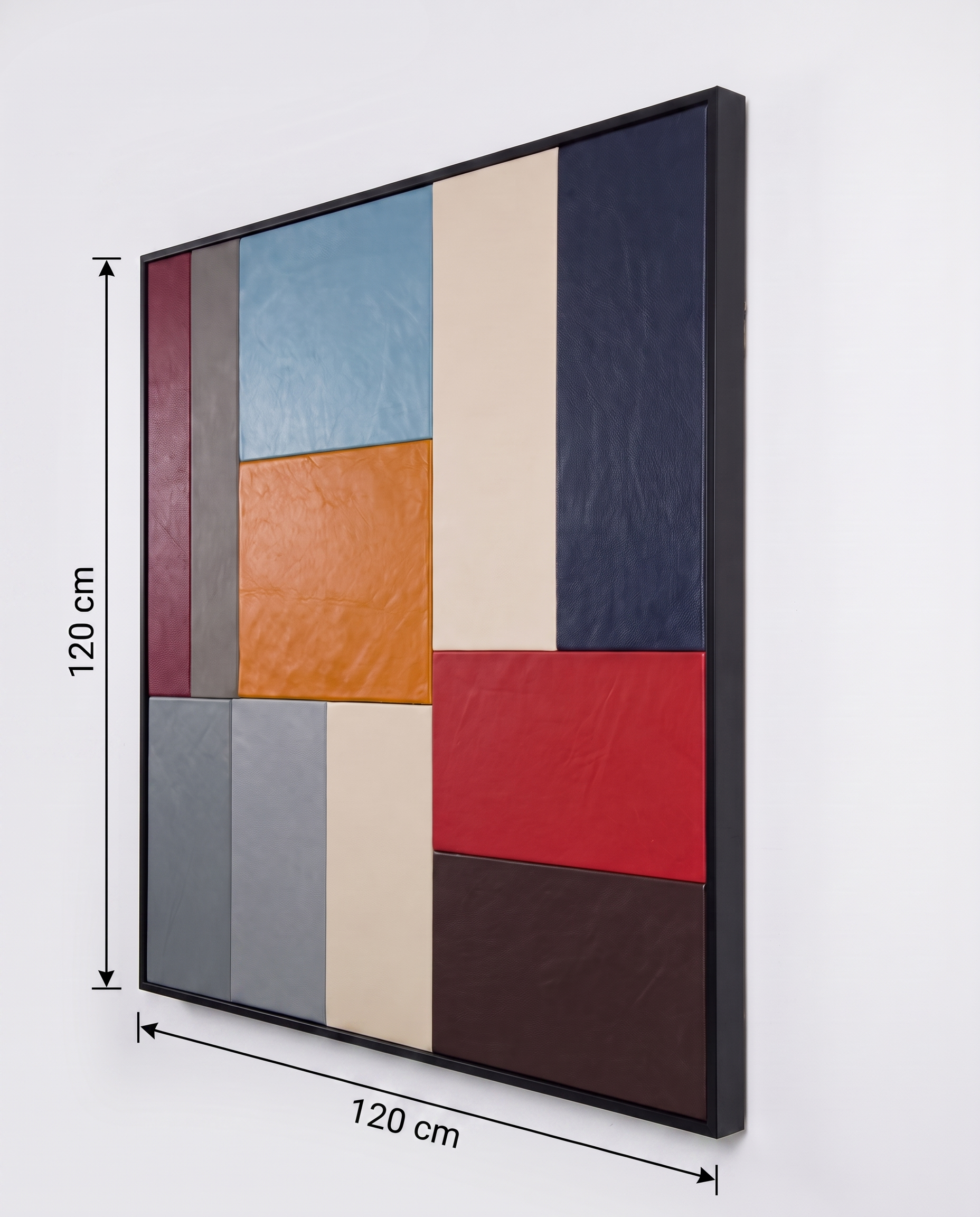 Autumn Grid - Modern Luxury Leather Wallart