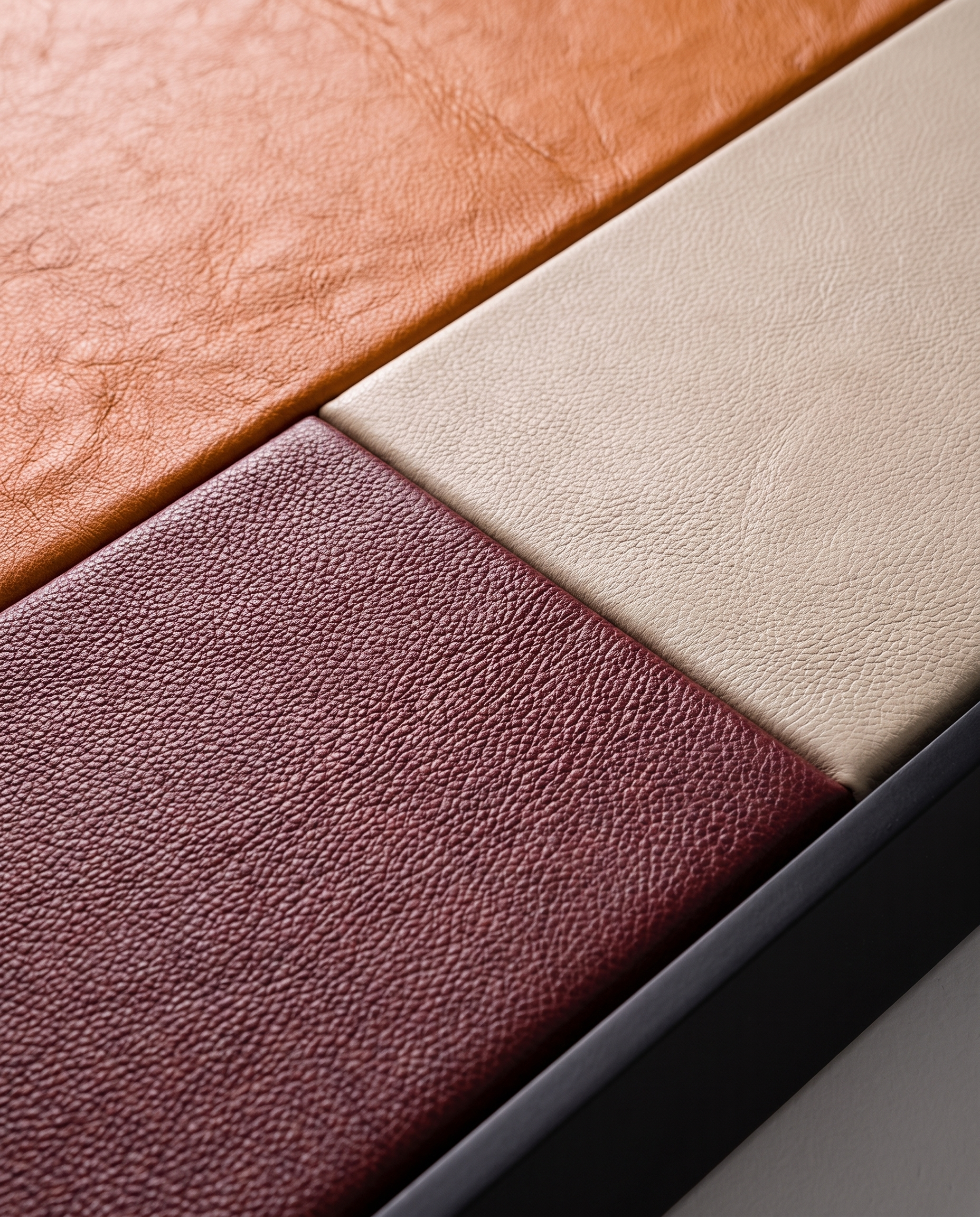 Autumn Grid - Modern Luxury Leather Wallart