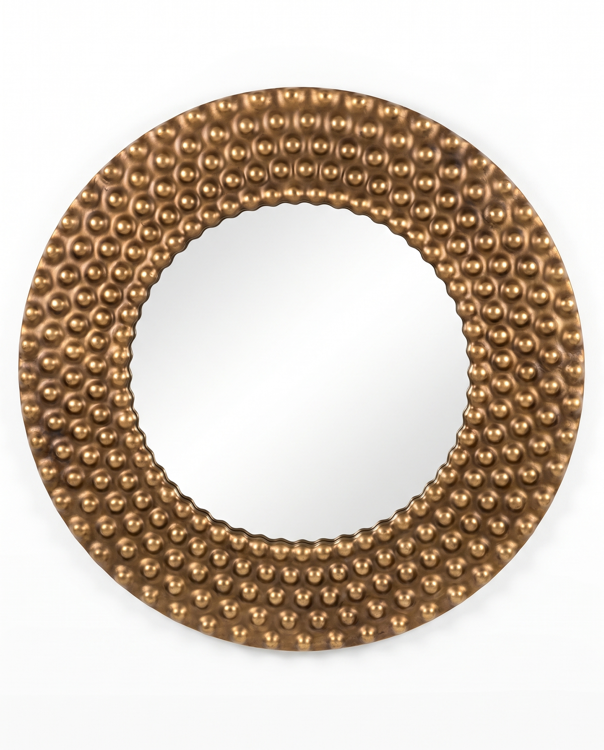 Bobble Accent Round Mirror