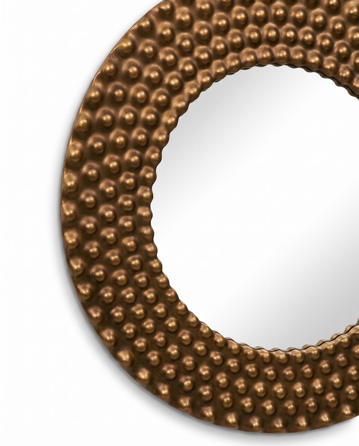 Bobble Accent Round Mirror