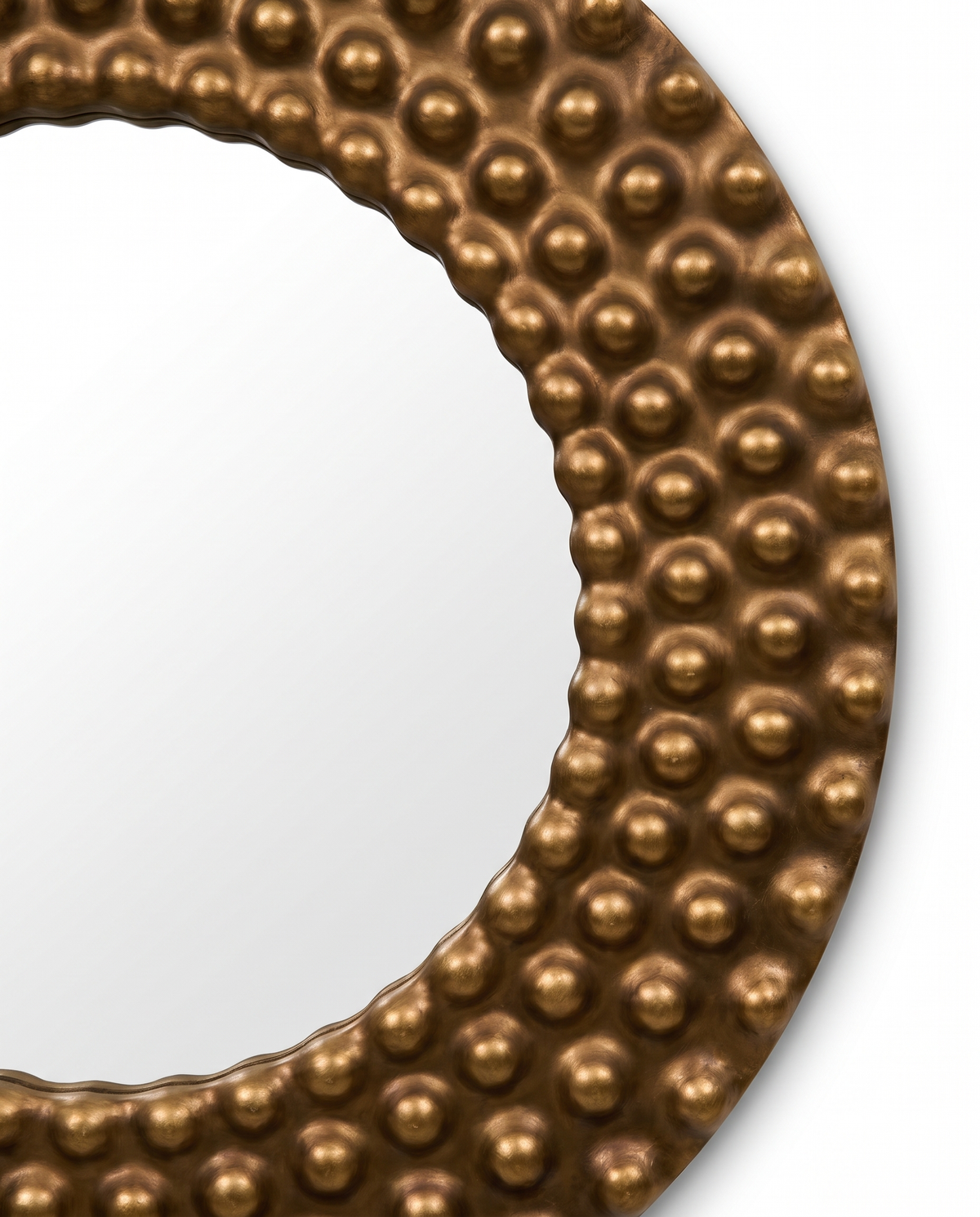 Bobble Accent Round Mirror