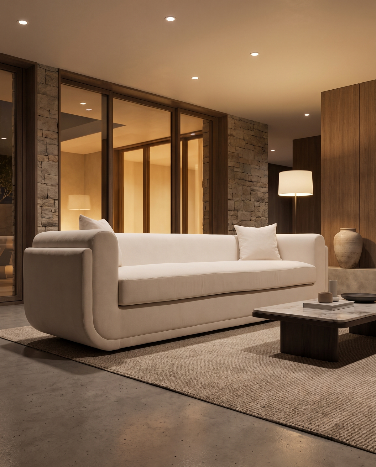 Camber 3-Seater Soft Fabric Sofa