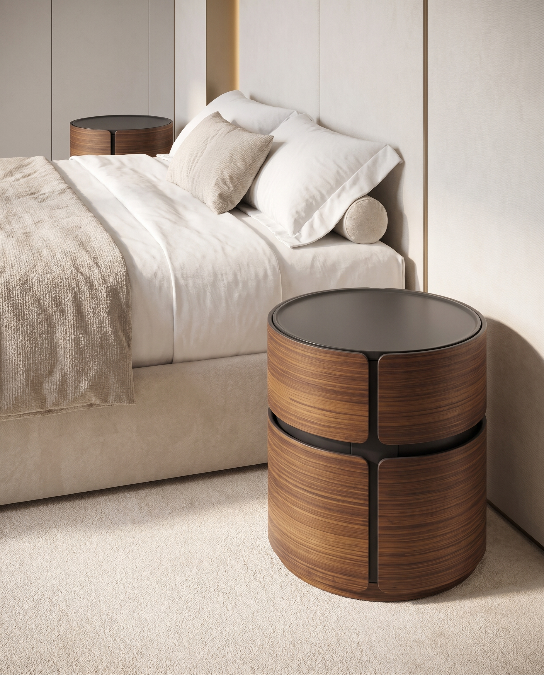 Canaletto Nightstand Bedside Table(Set of 2)