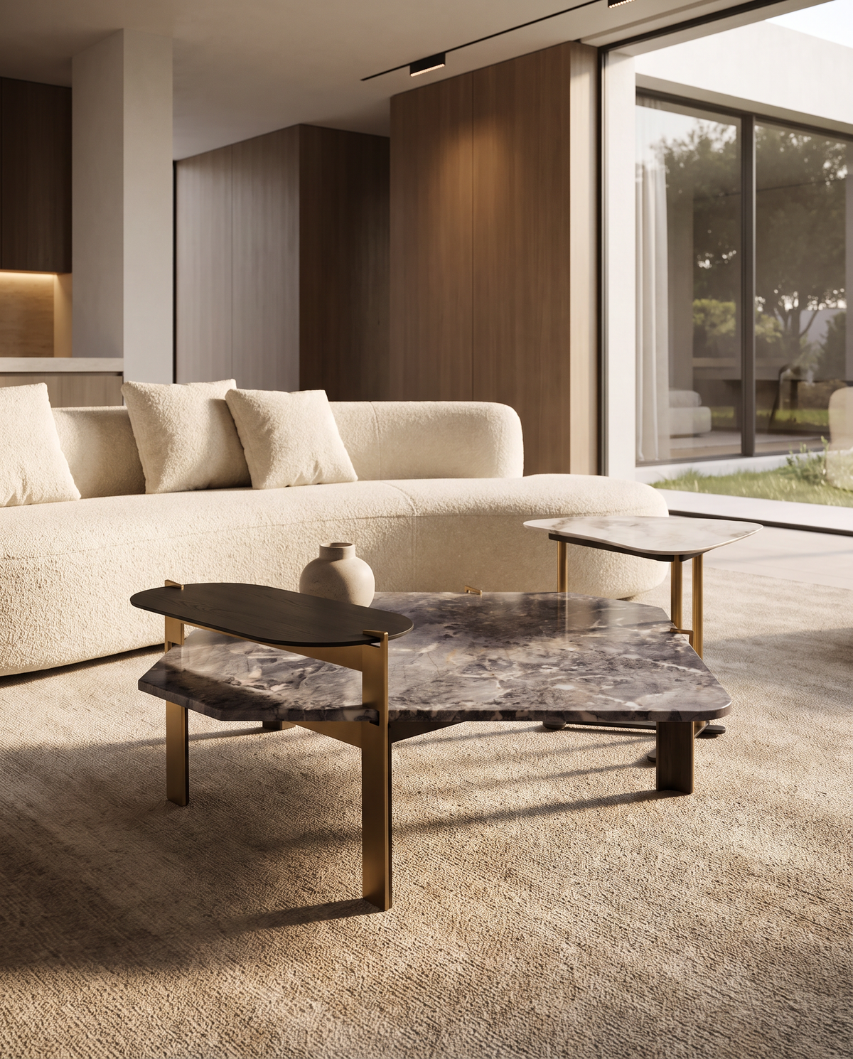 Carrara Grid Nesting Coffee Table