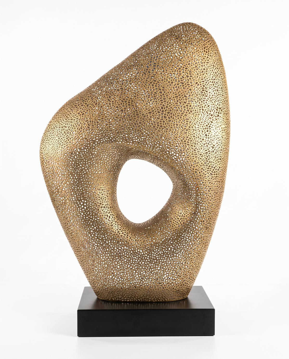Cellular Void Stainless Steel Sculpture - Champagne Gold