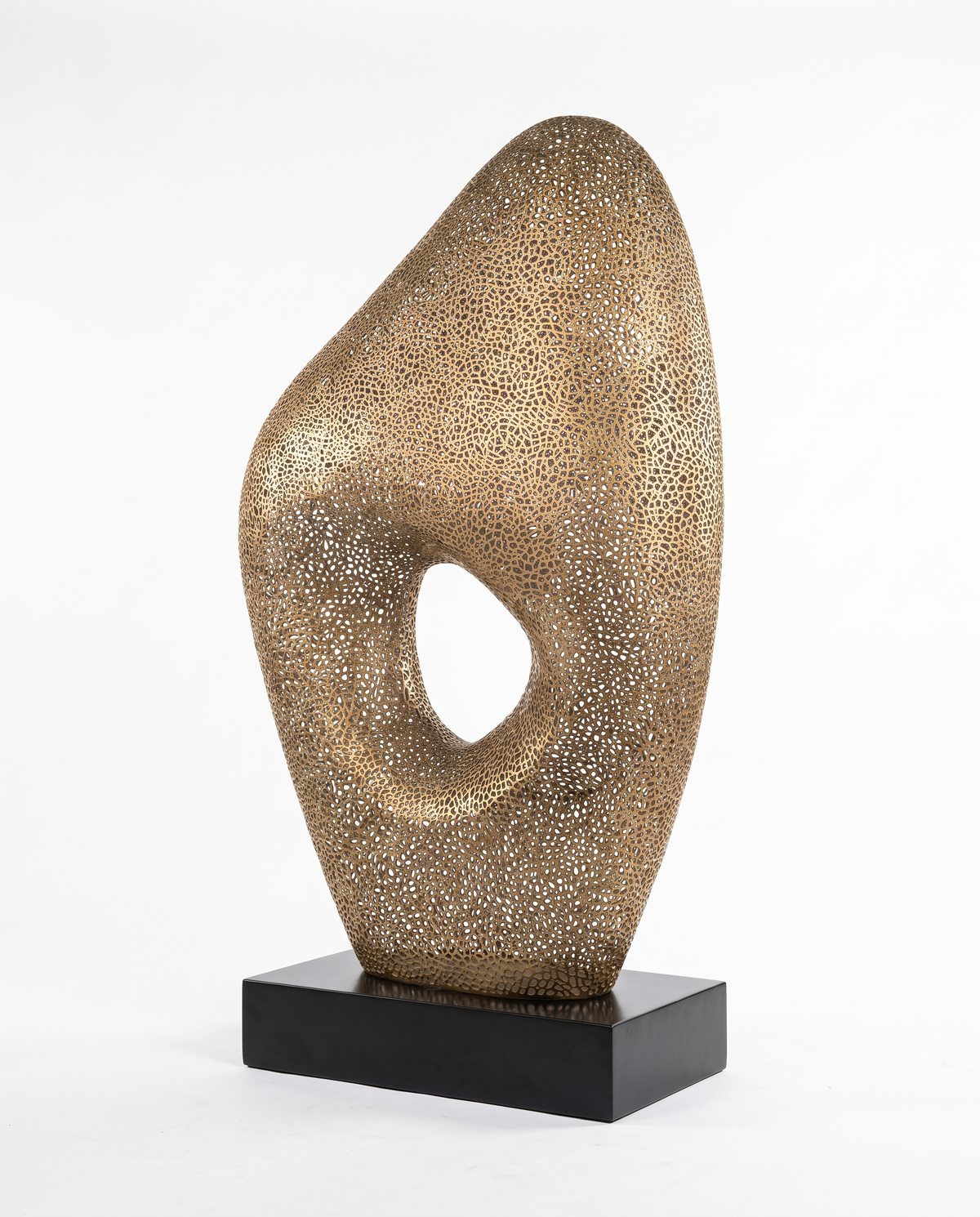 Cellular Void Stainless Steel Sculpture - Champagne Gold