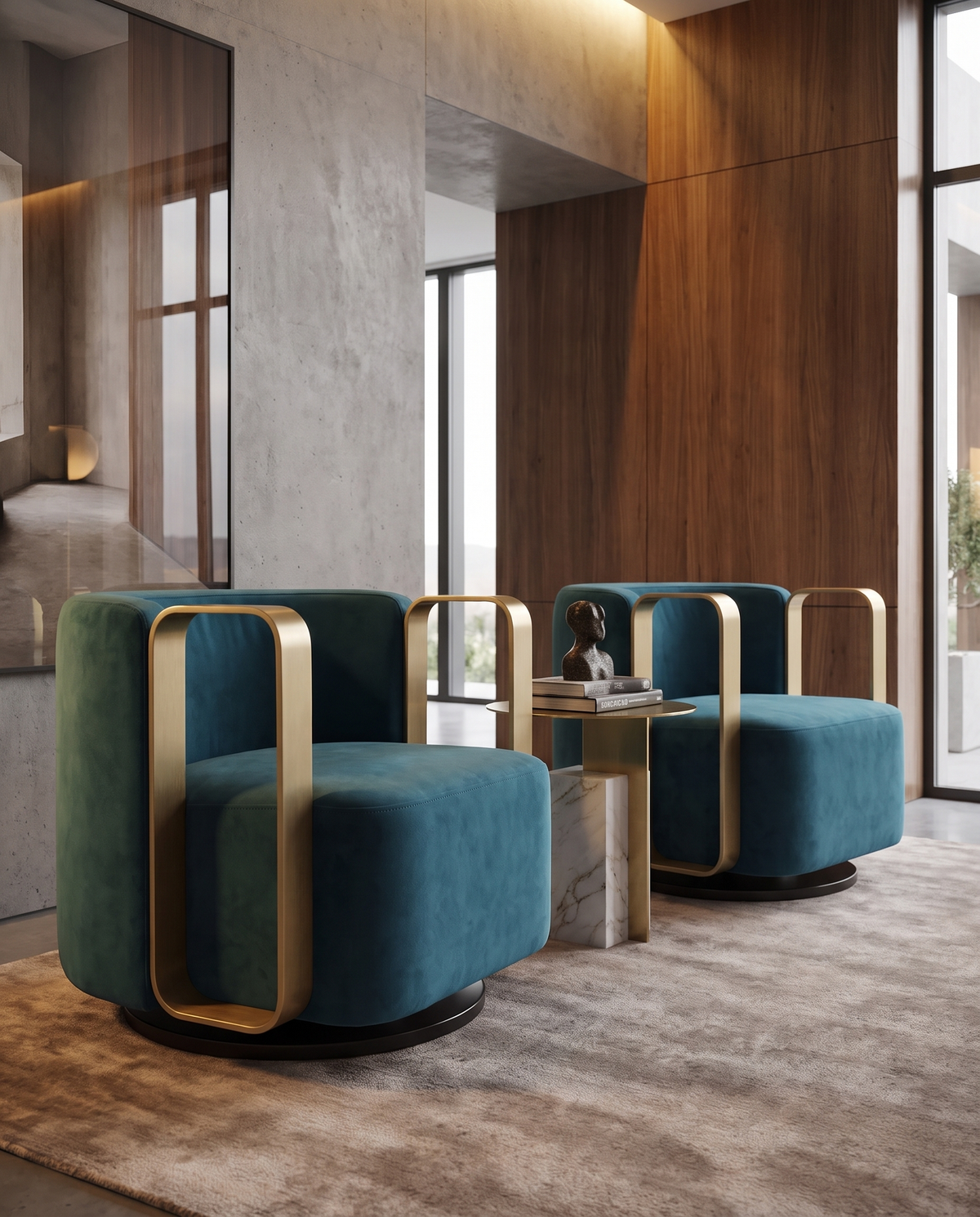 Cocoon Teal Armchair
