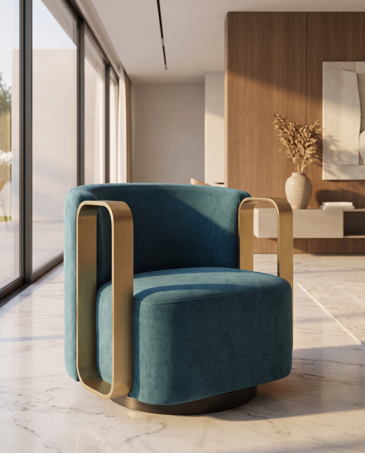 Cocoon Teal Armchair