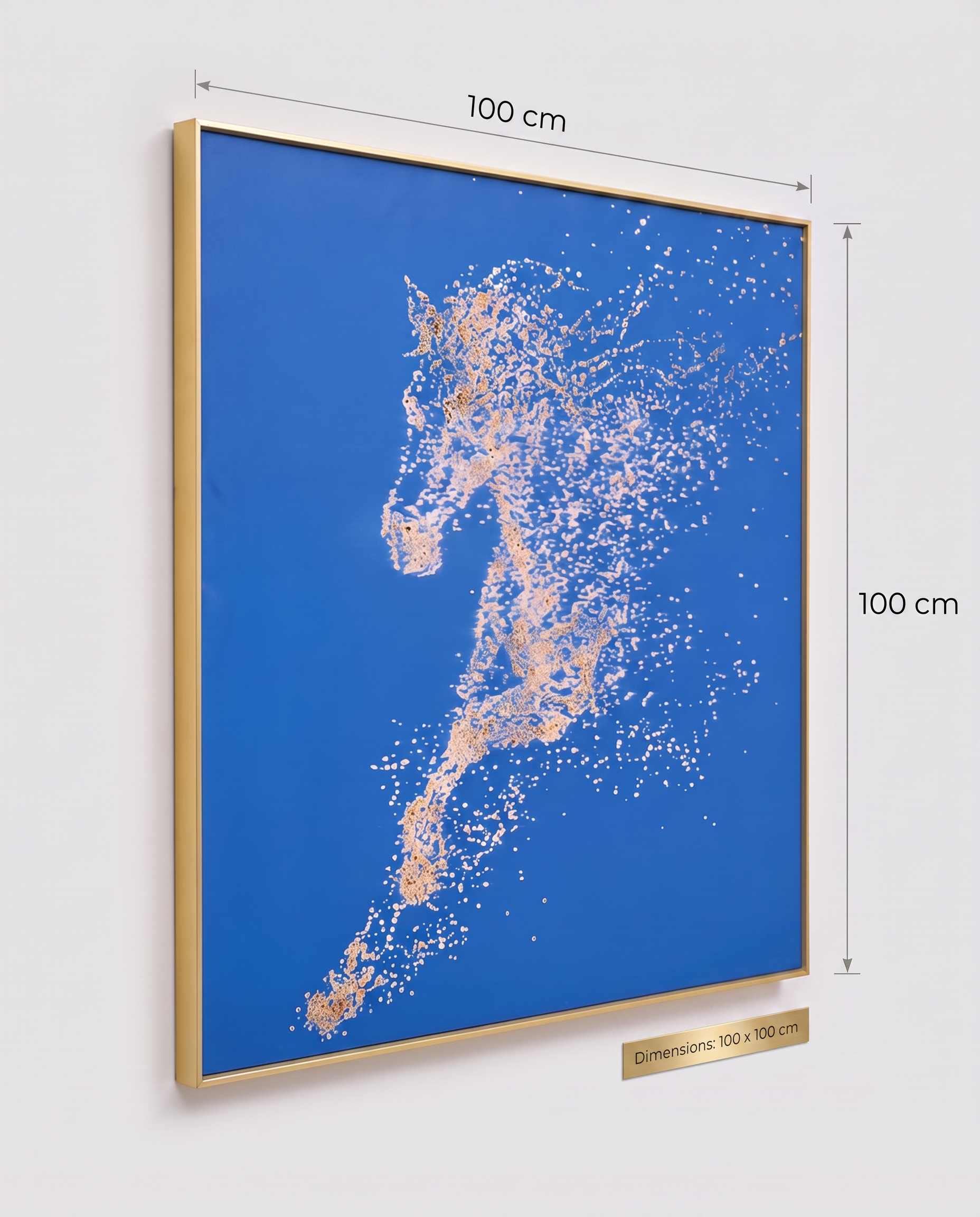 Cosmic Canter- Golden Horse Luxury Leather Wallart