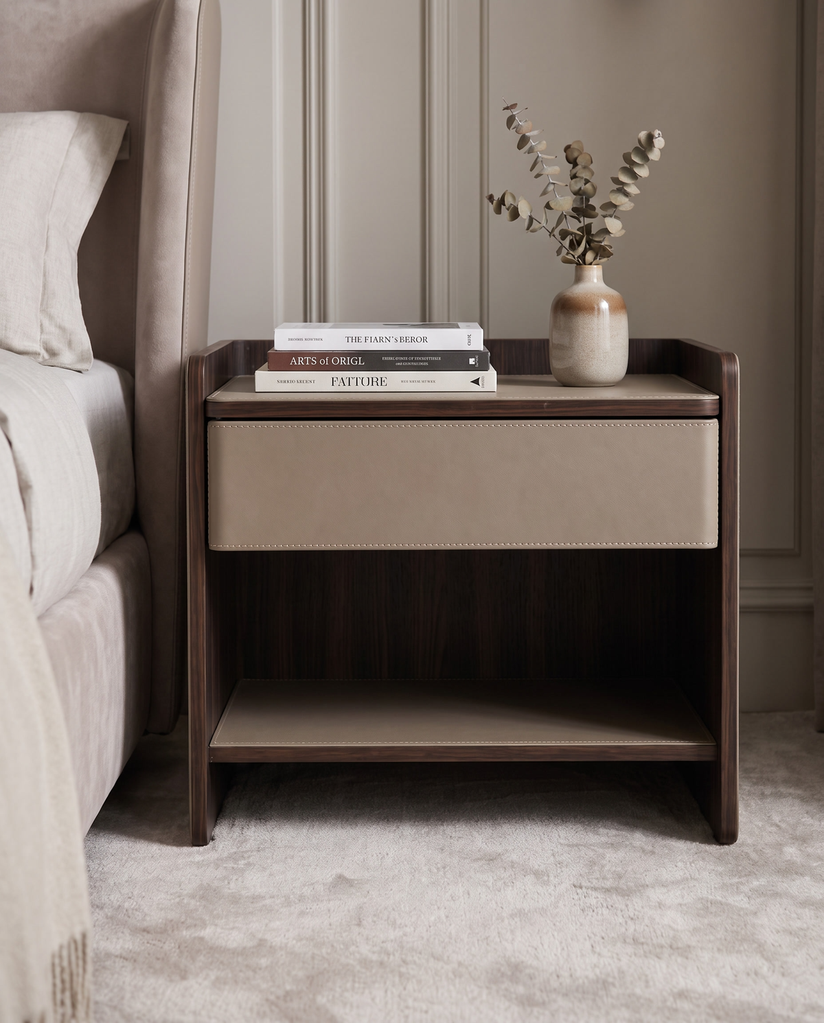 Crestline Allen Nightstand Bedside Table(Set of 2)