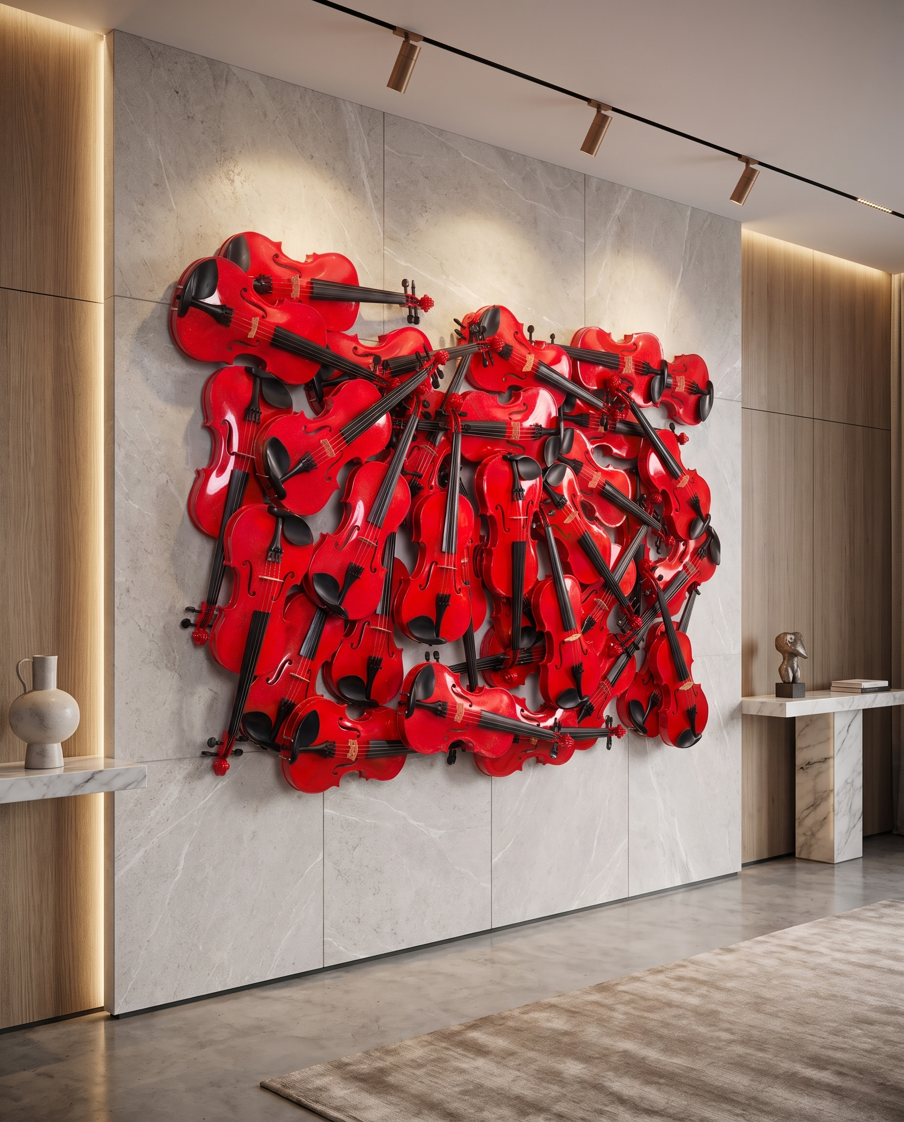Crimson Symphony - Violin Wallart