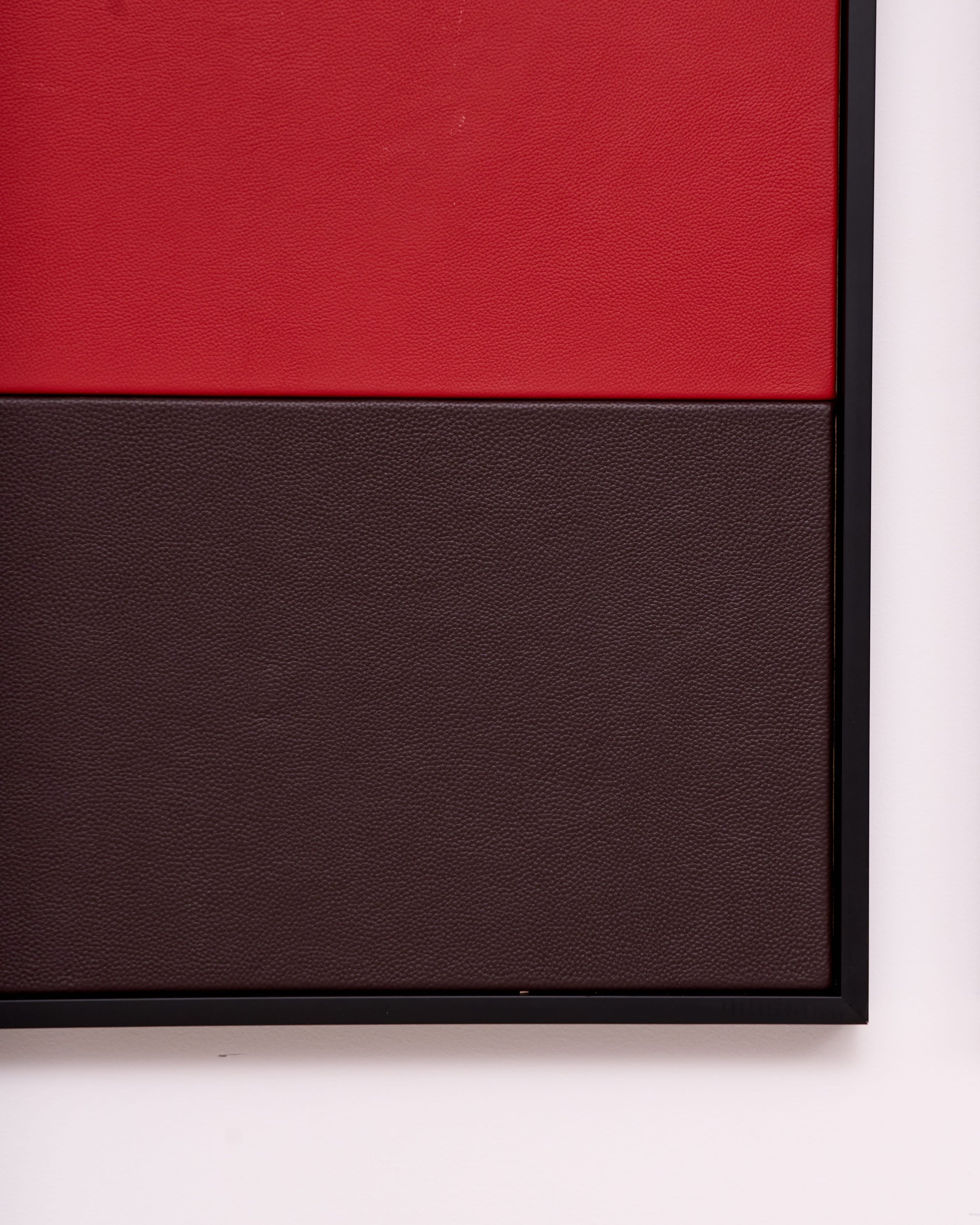 Autumn Grid - Modern Luxury Leather Wallart