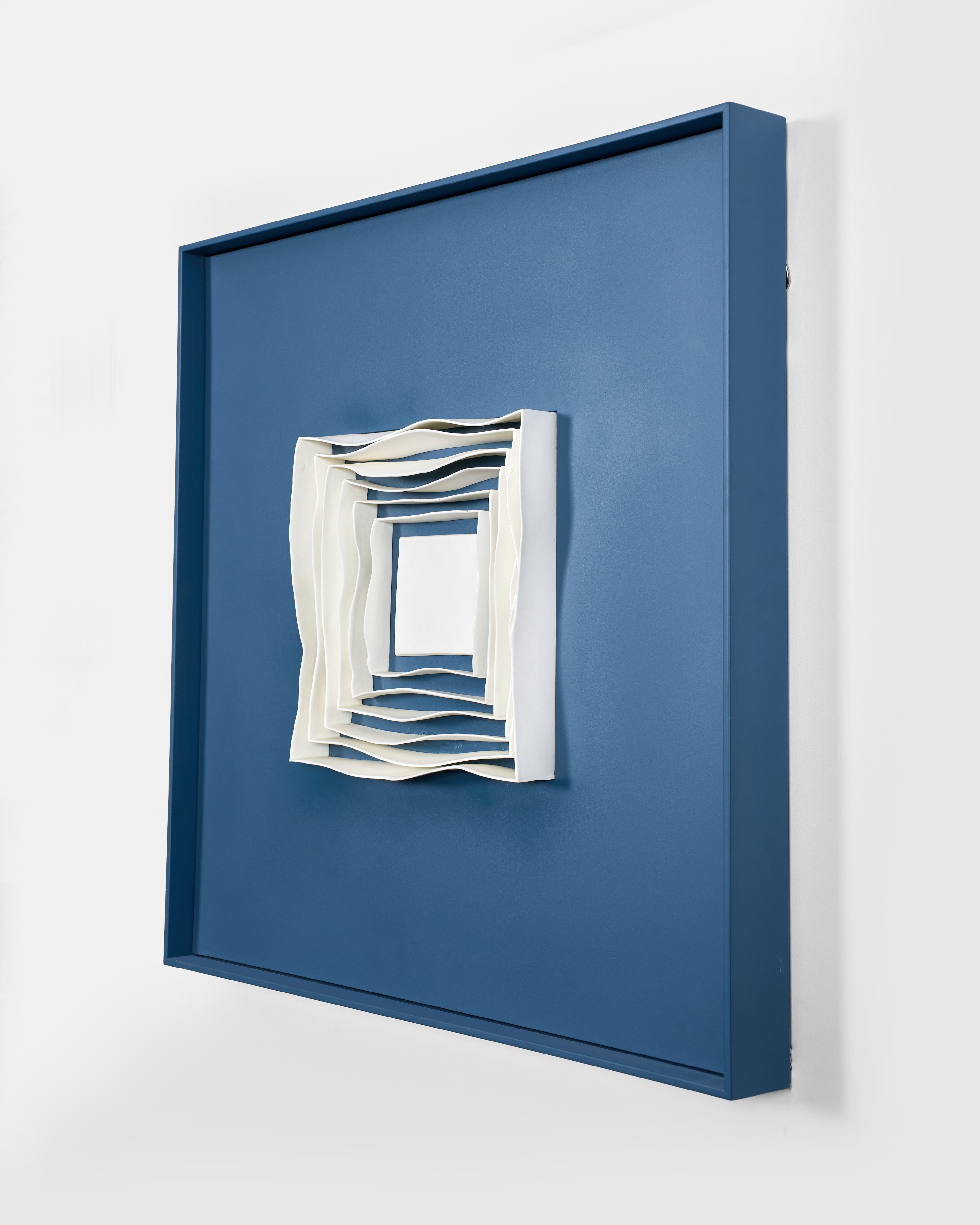 Rego Blue Recta Swirl Wallart