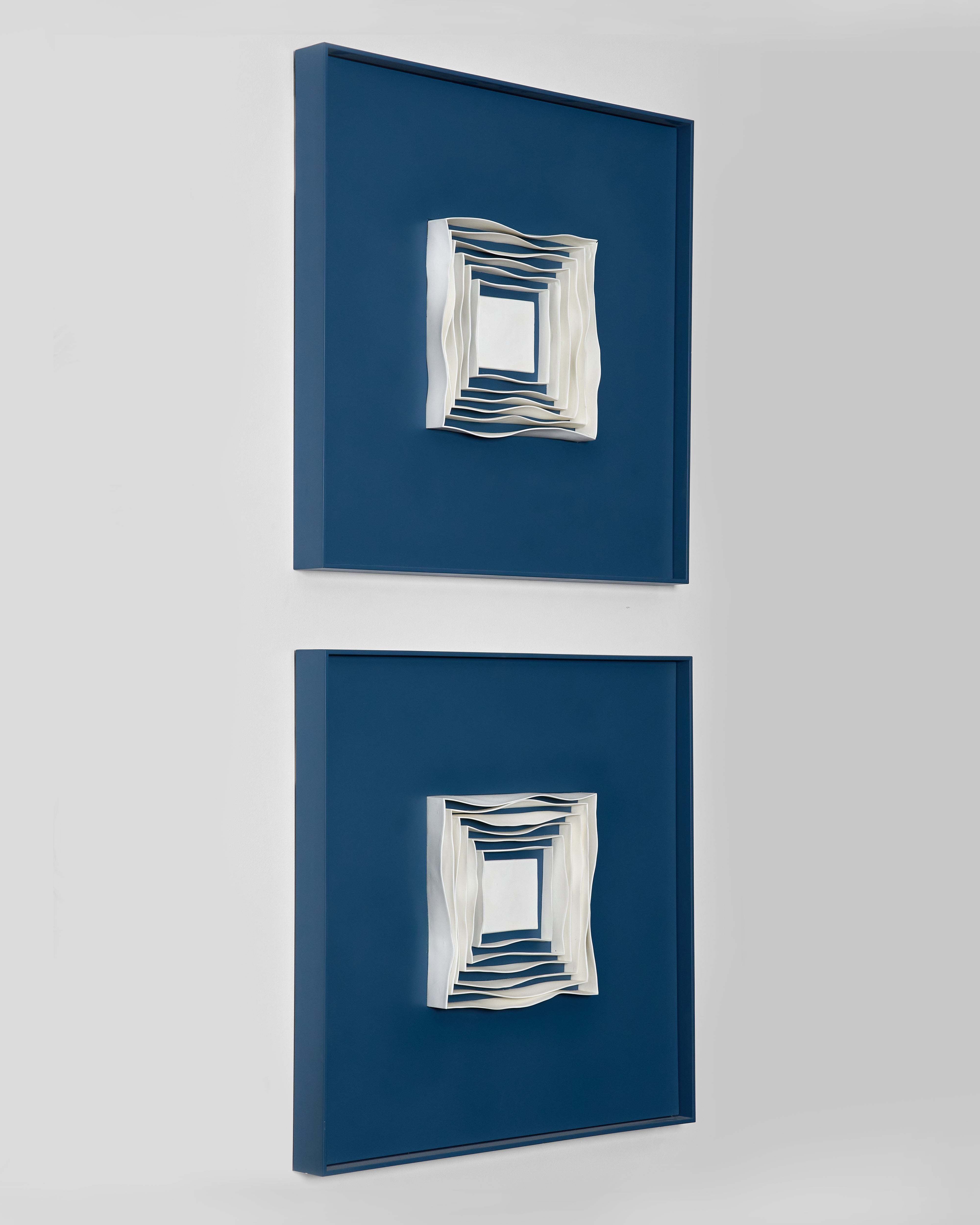 Rego Blue Recta Swirl Wallart