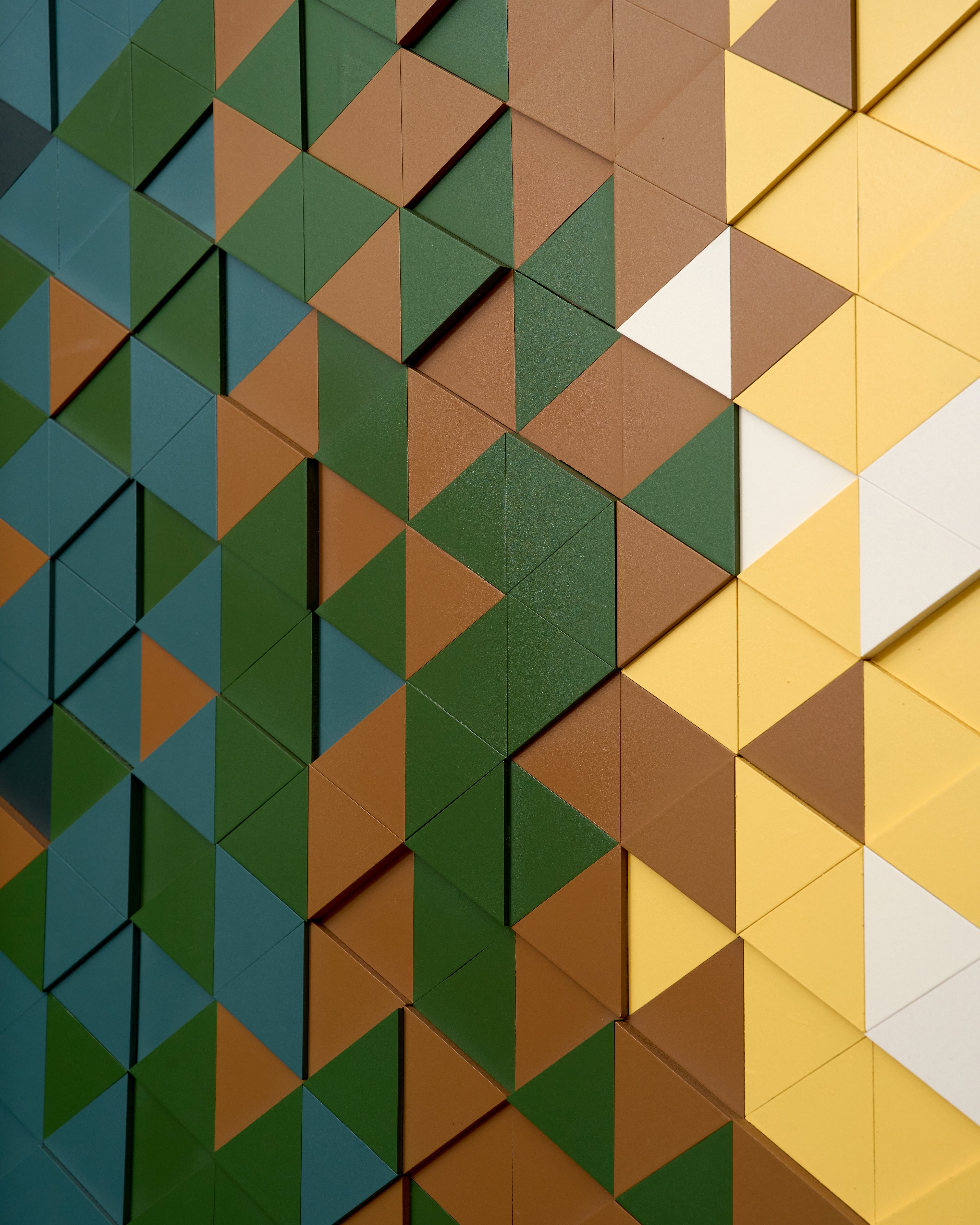 Geo Knitted Leather Wallart