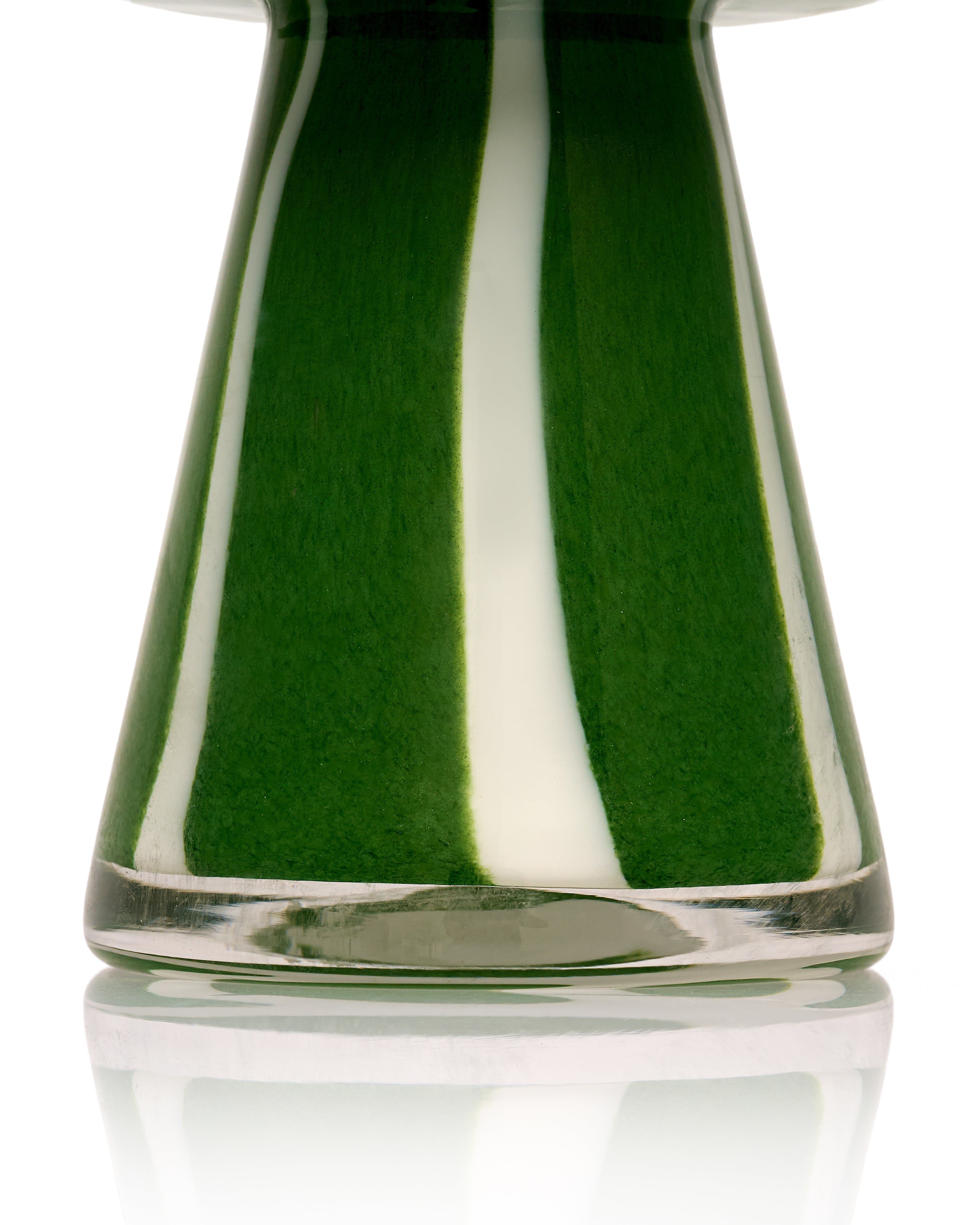 Malachite Palm Green Murano Vase Long